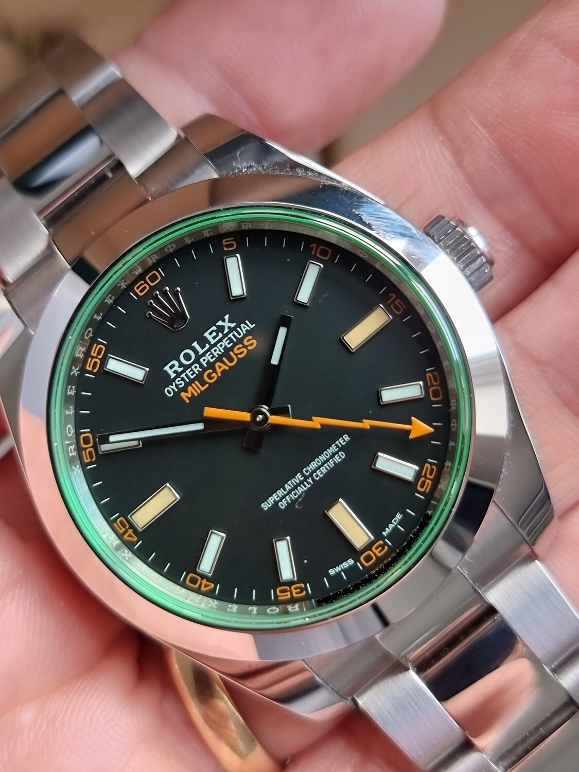 Rolex Milgauss 116400GV, 2022 Full Set, Excellent Condition, Discontinued Model