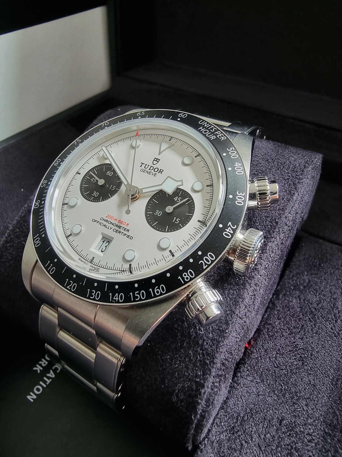 Tudor Black Bay Chrono 79360N, 2023 Panda Dial, Full Set, Exceptional Condition