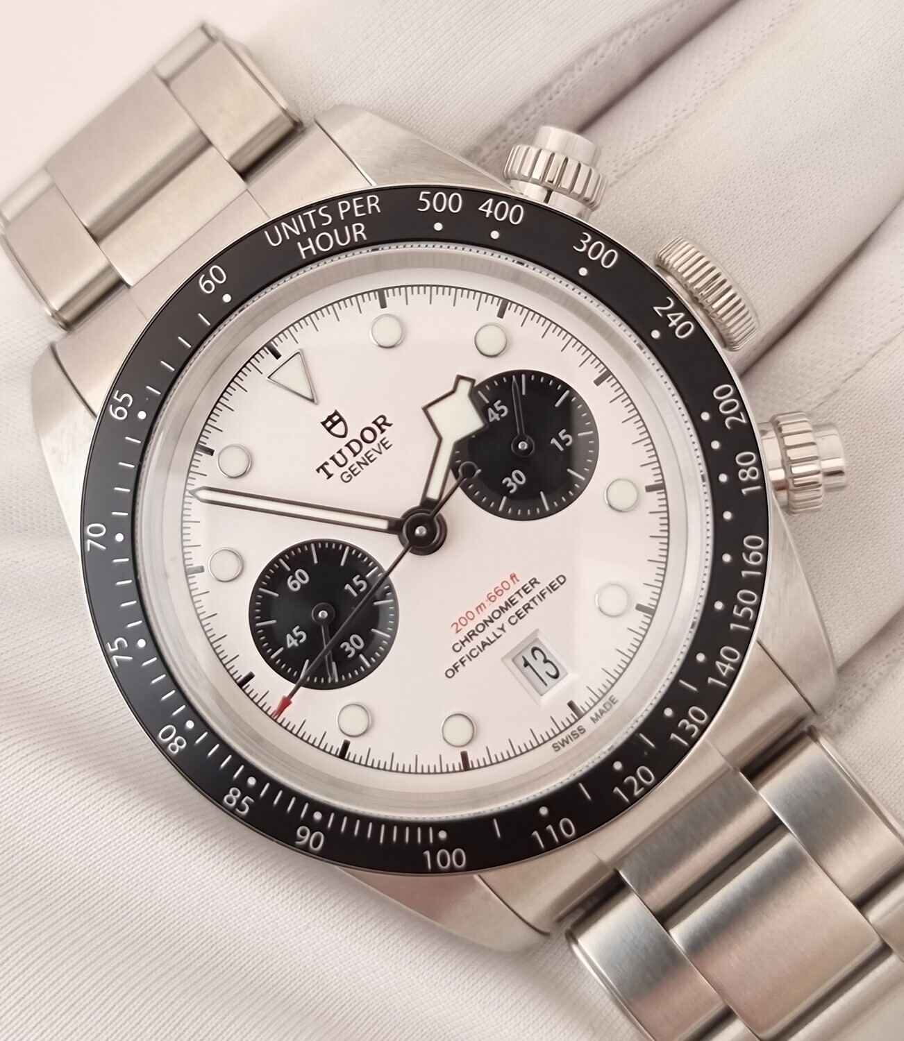 Tudor Black Bay Chrono 79360N, 2023 Panda Dial, Full Set, Exceptional Condition