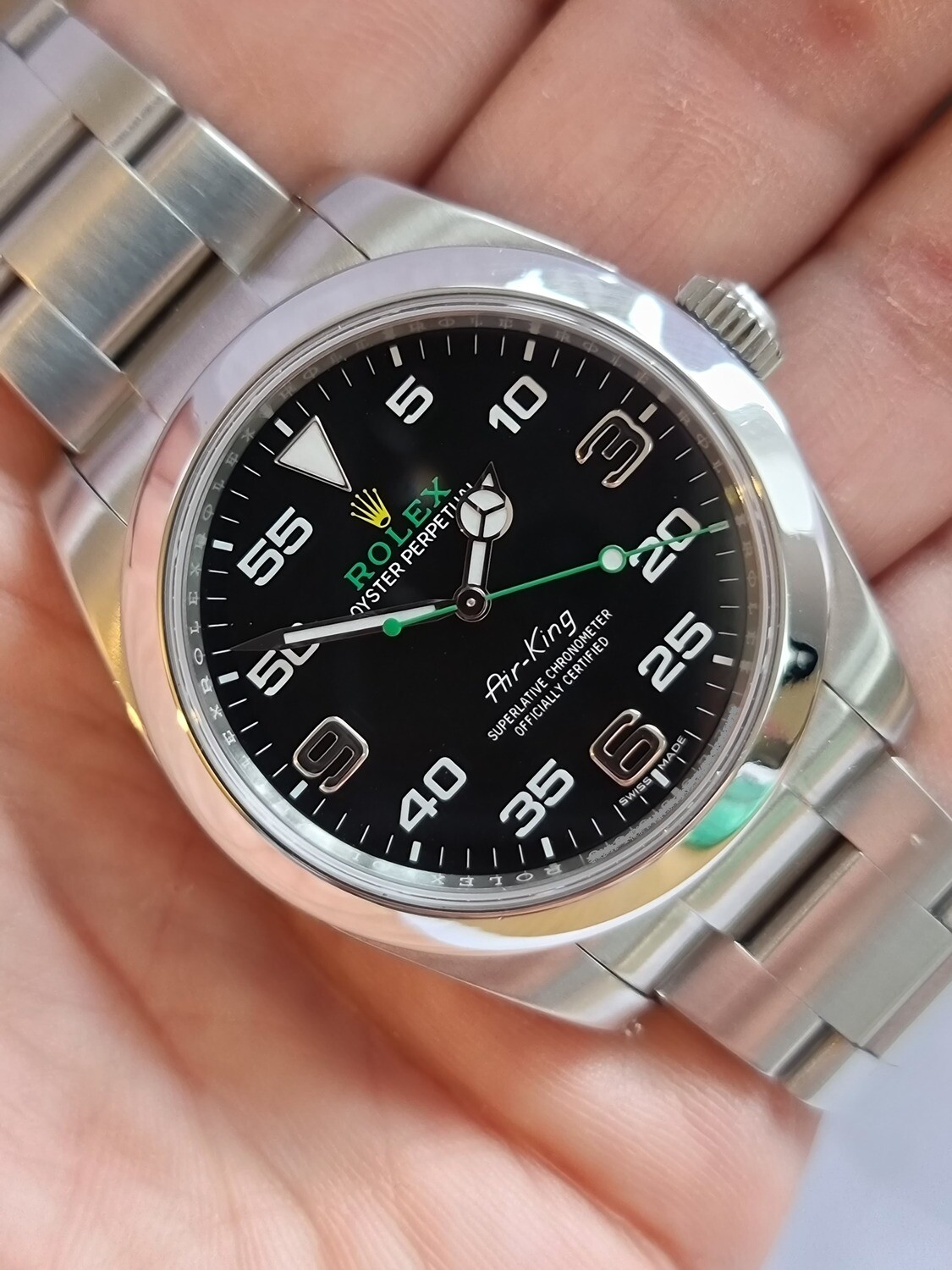 Rolex Airking Watch Ref: 116900 - 2018 Full Set - Discontinued Model - &#39;Bloodhound&#39;