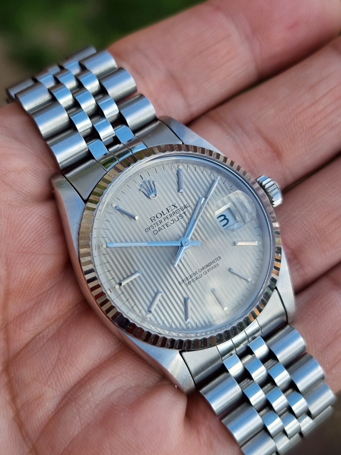 Rolex Datejust 16014 Box, Tags and Booklets, Rare Linen/Tapestry Dial
