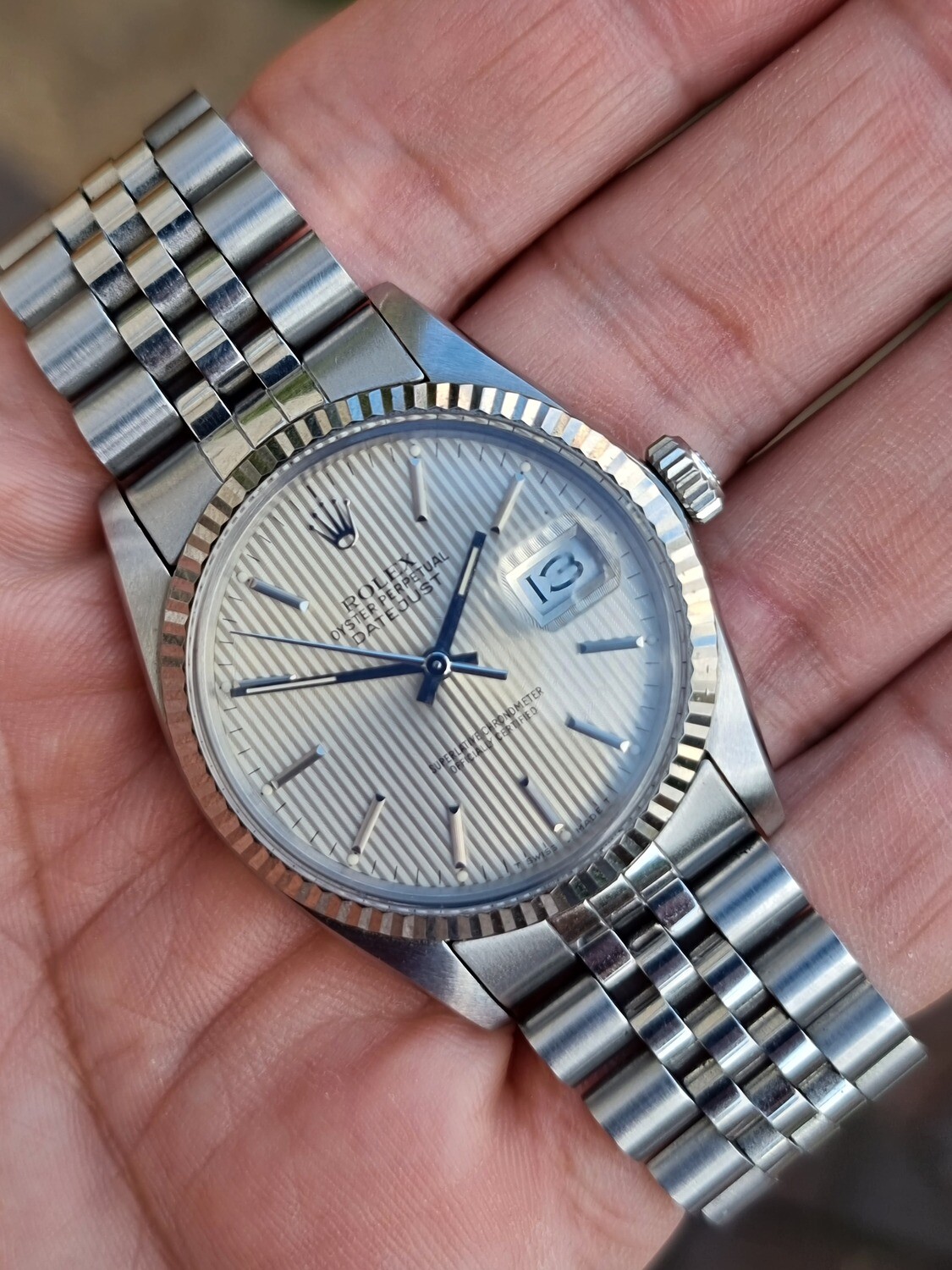 Rolex Datejust 16014 Box, Tags and Booklets, Rare Linen/Tapestry Dial