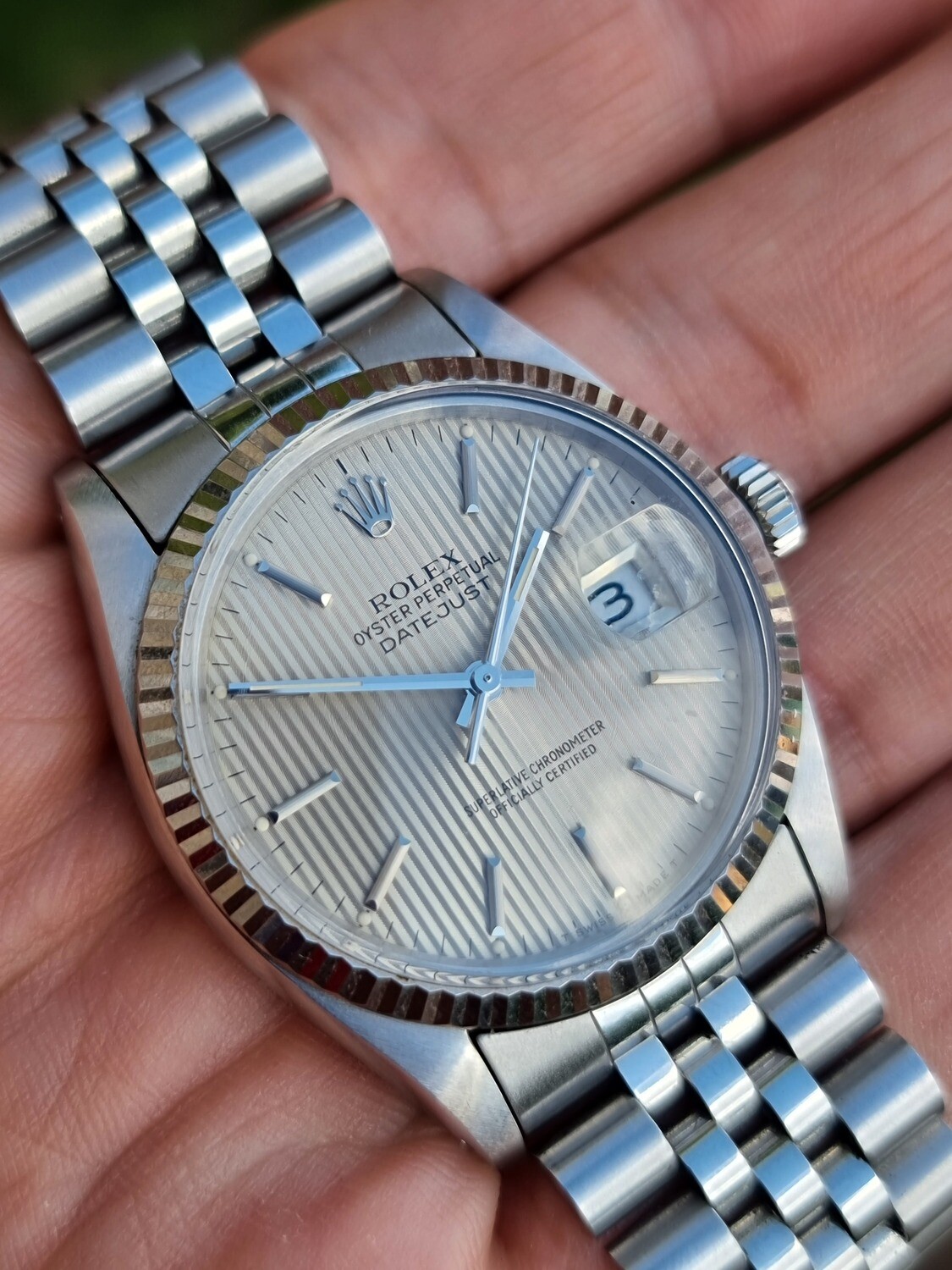 Rolex Datejust 16014 Box, Tags and Booklets, Rare Linen/Tapestry Dial