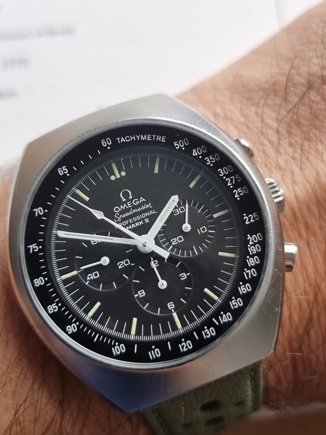 Omega Speedmaster Mark II 145.014 1970, with Omega Extract, Excellent Condition
