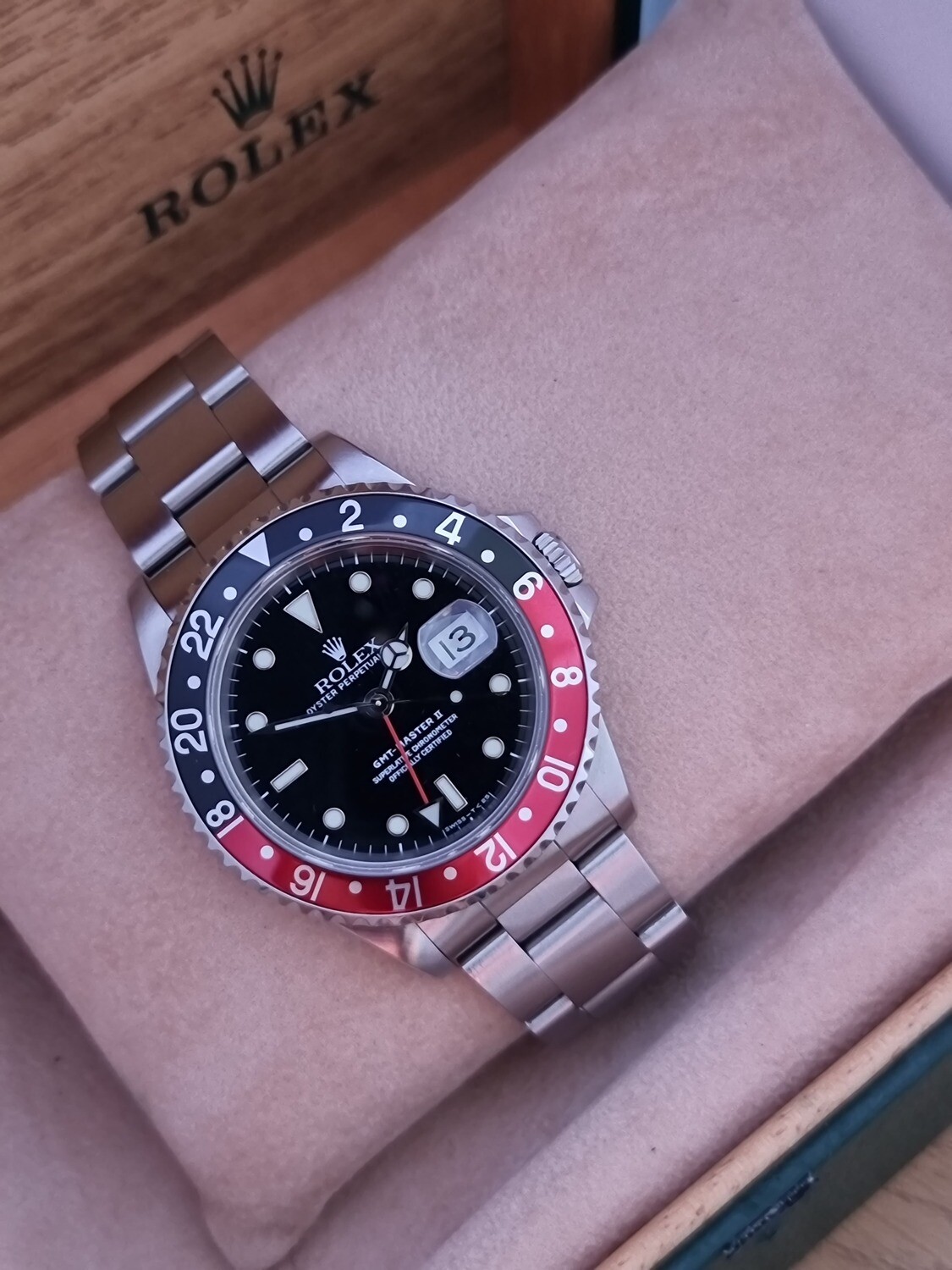 Rolex GMT Master II watch Ref 16710, Coke 1998 Full Set