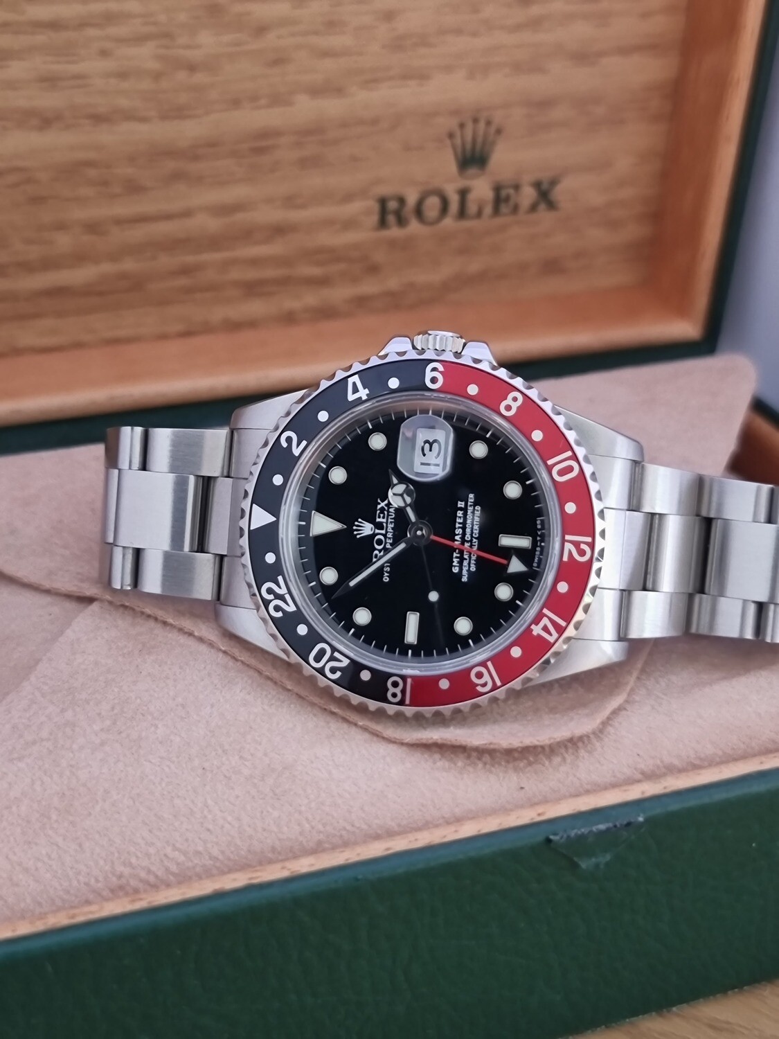 Rolex GMT Master II watch Ref 16710, Coke 1998 Full Set