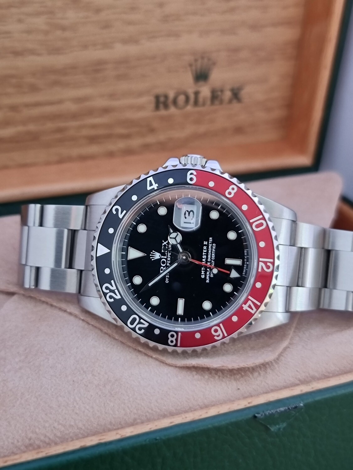 Rolex GMT Master II watch Ref 16710, Coke 1998 Full Set