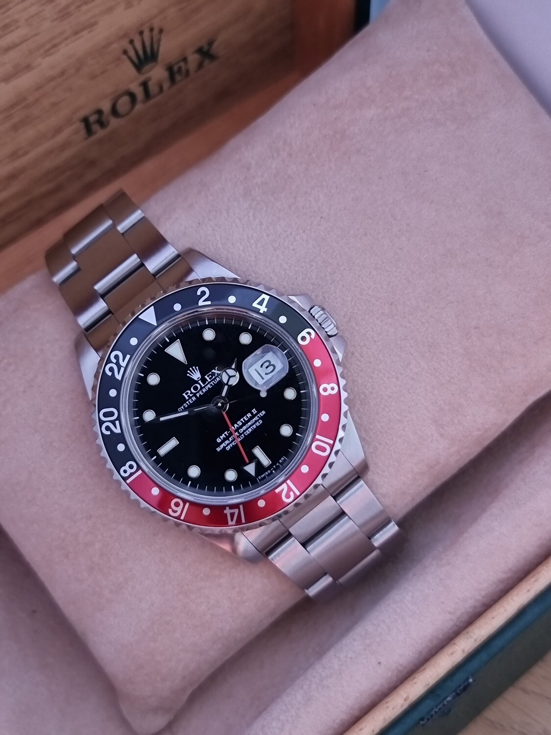 Rolex GMT Master II watch Ref 16710, Coke 1998 Full Set