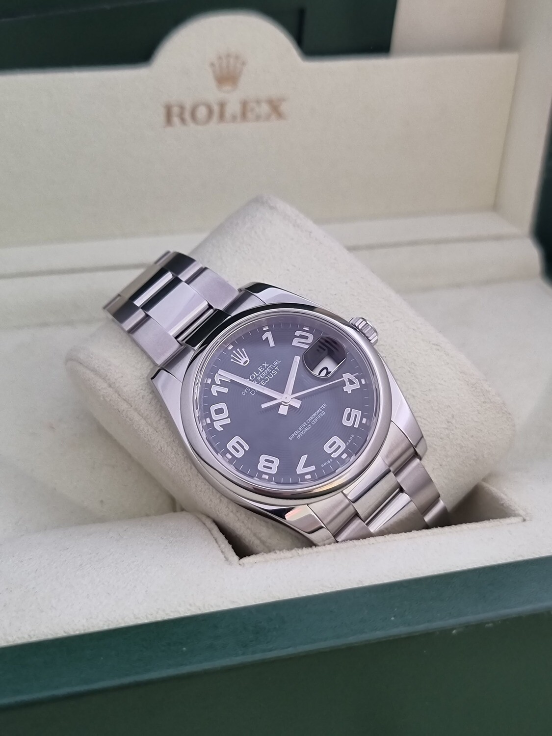 Rolex Datejust 116200, 36mm Rare Black Concentric Dial