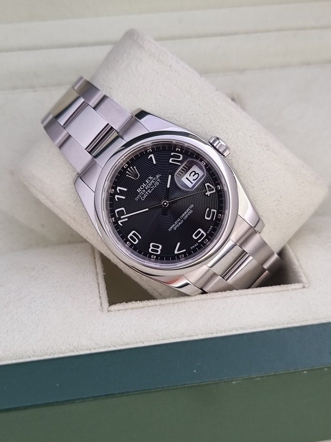 Rolex Datejust 116200, 36mm Rare Black Concentric Dial