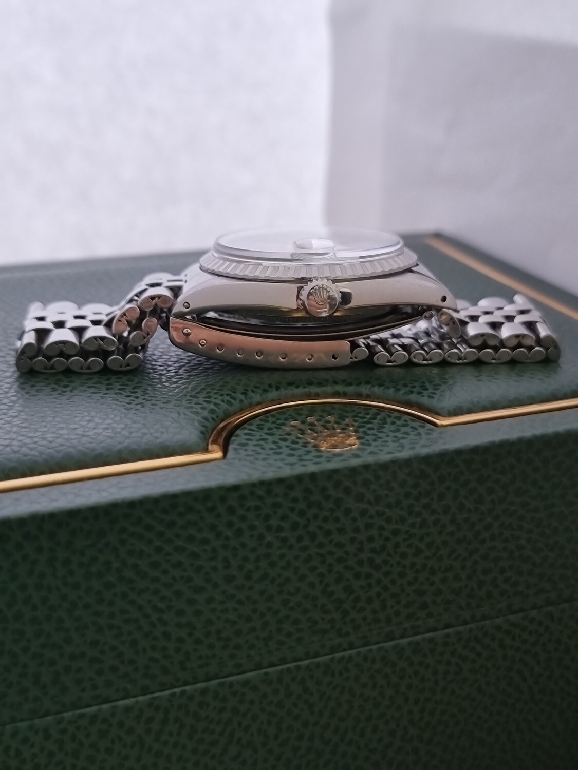 Rolex Datejust 1603 Box &amp; Papers, Stepped PiePan Silver Dial