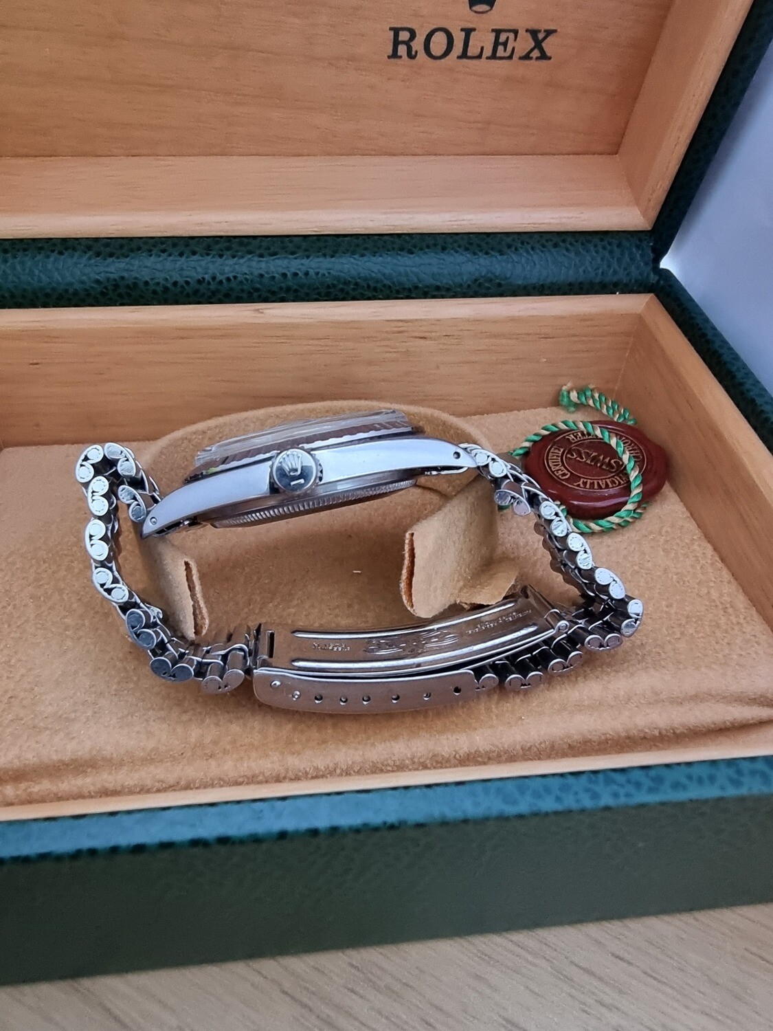 Rolex Datejust 1603 Box &amp; Papers, Stepped PiePan Silver Dial