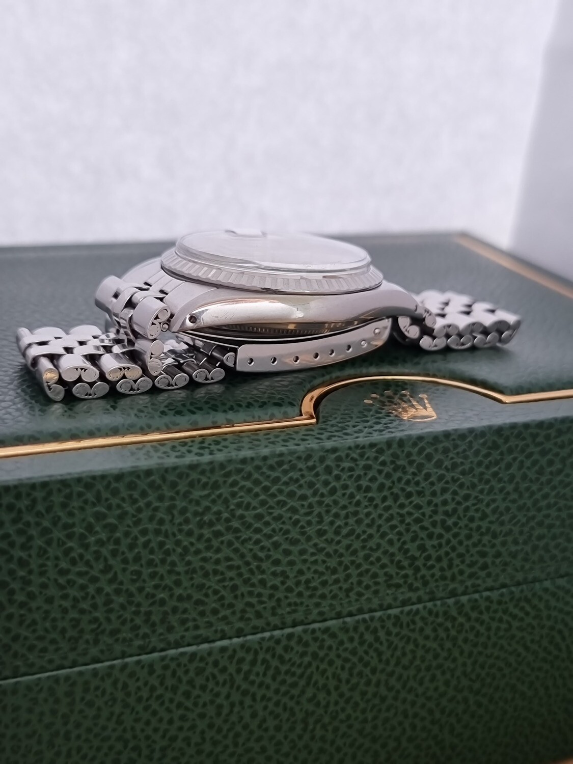 Rolex Datejust 1603 Box &amp; Papers, Stepped PiePan Silver Dial