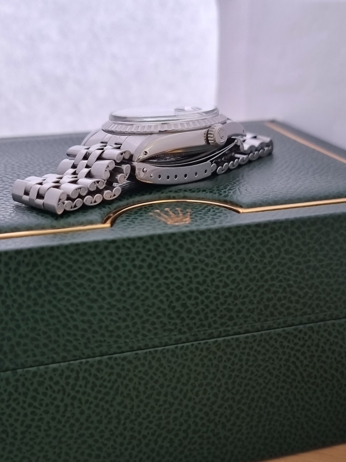 Rolex Datejust 1603 Box &amp; Papers, Stepped PiePan Silver Dial
