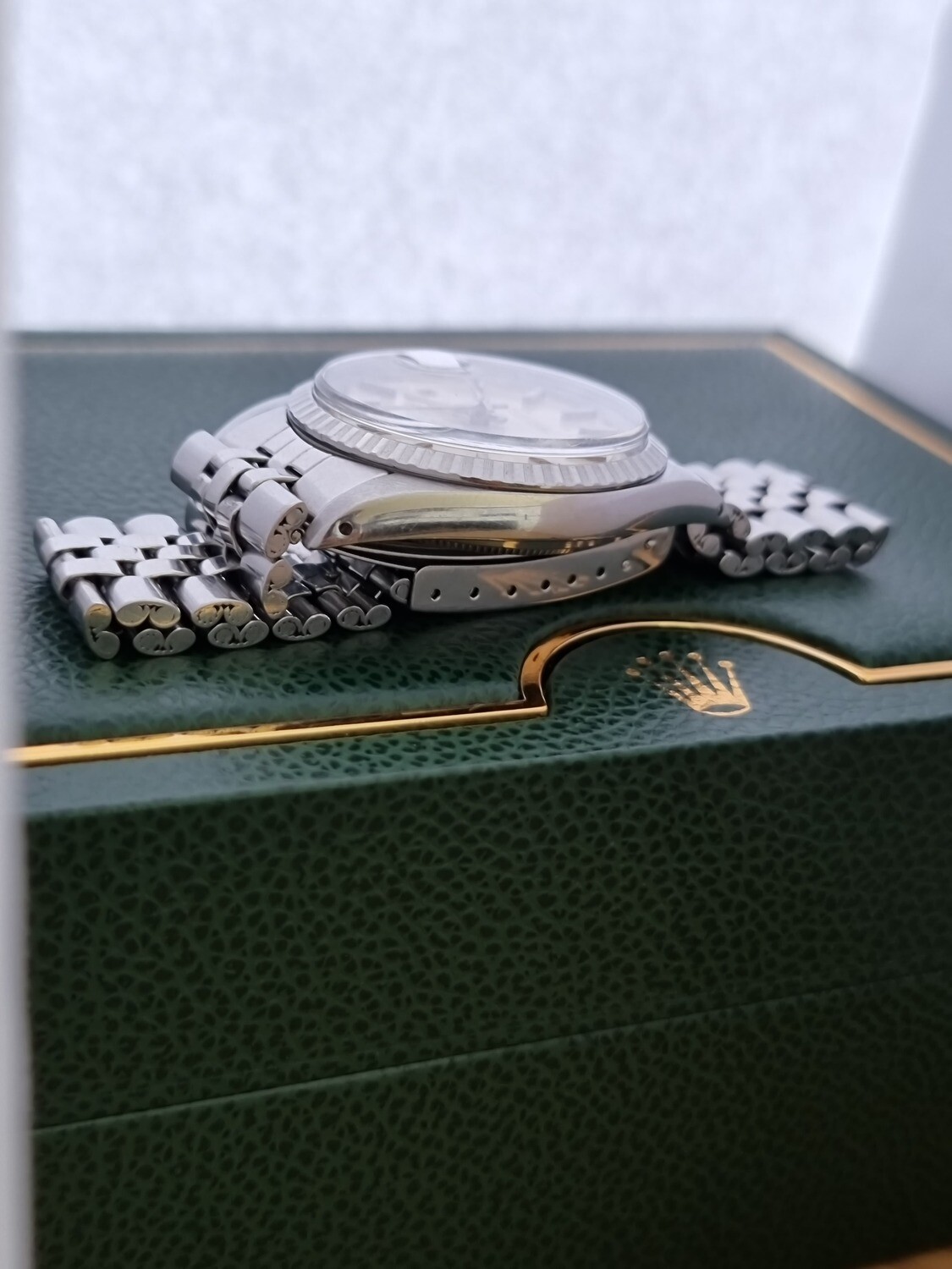 Rolex Datejust 1603 Box &amp; Papers, Stepped PiePan Silver Dial