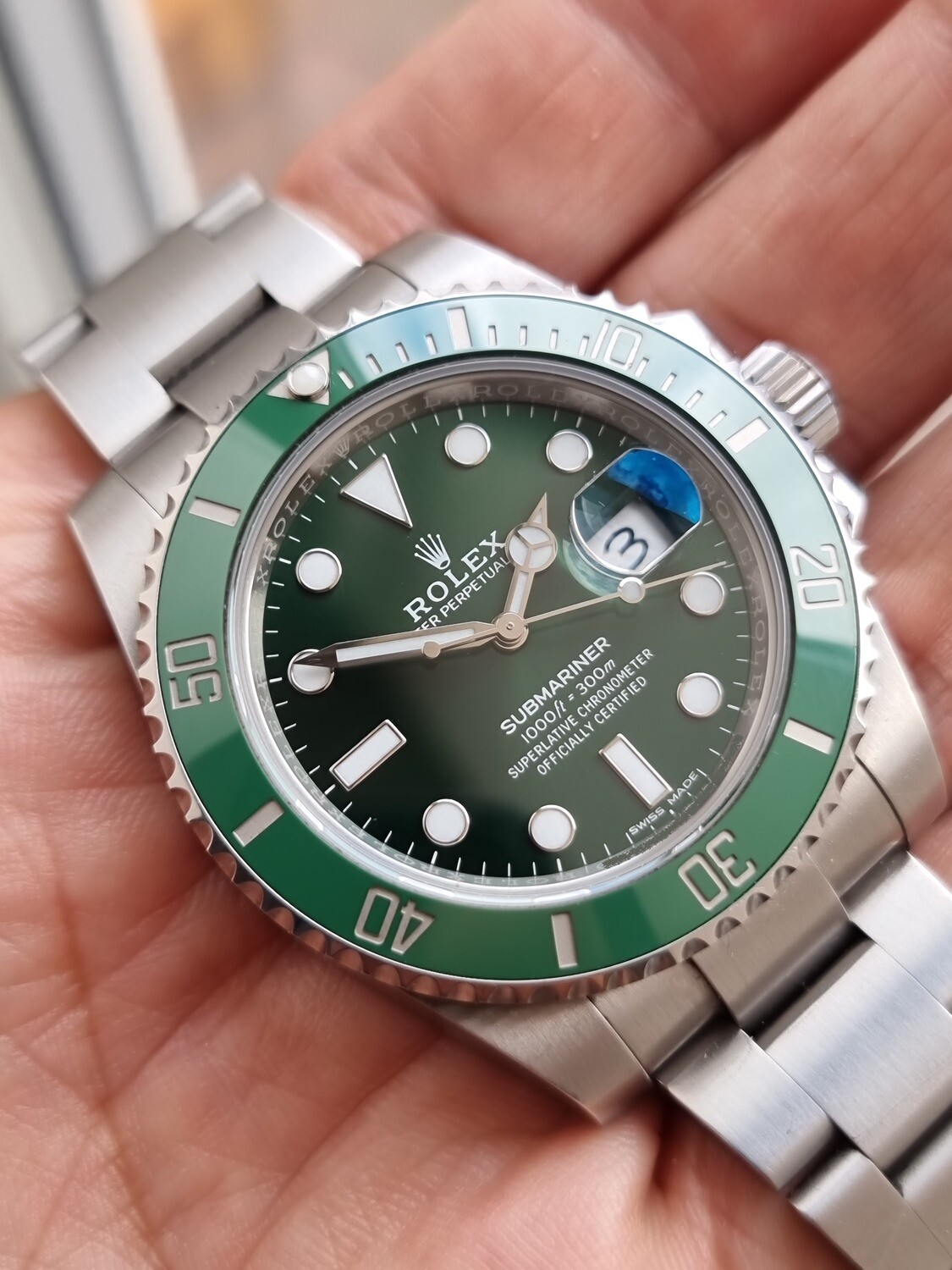 Rolex Submariner 116610LV Hulk, 2016 Full Set