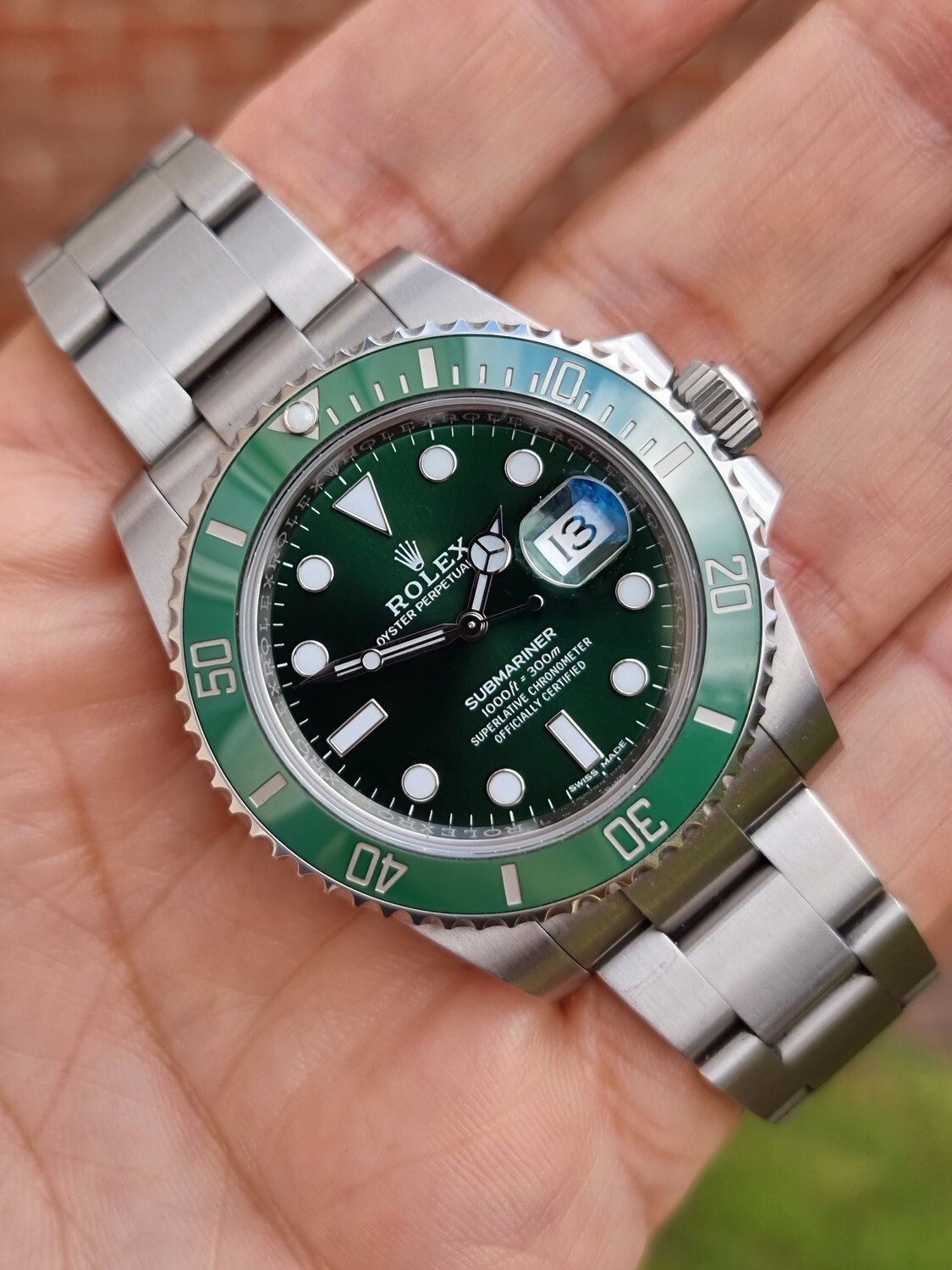 Rolex Submariner 116610LV Hulk, 2016 Full Set