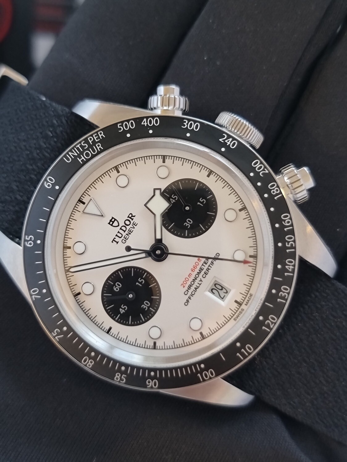 Tudor Black Bay Chrono 79360N, 2022 Panda Dial, Full Set, Exceptional Condition