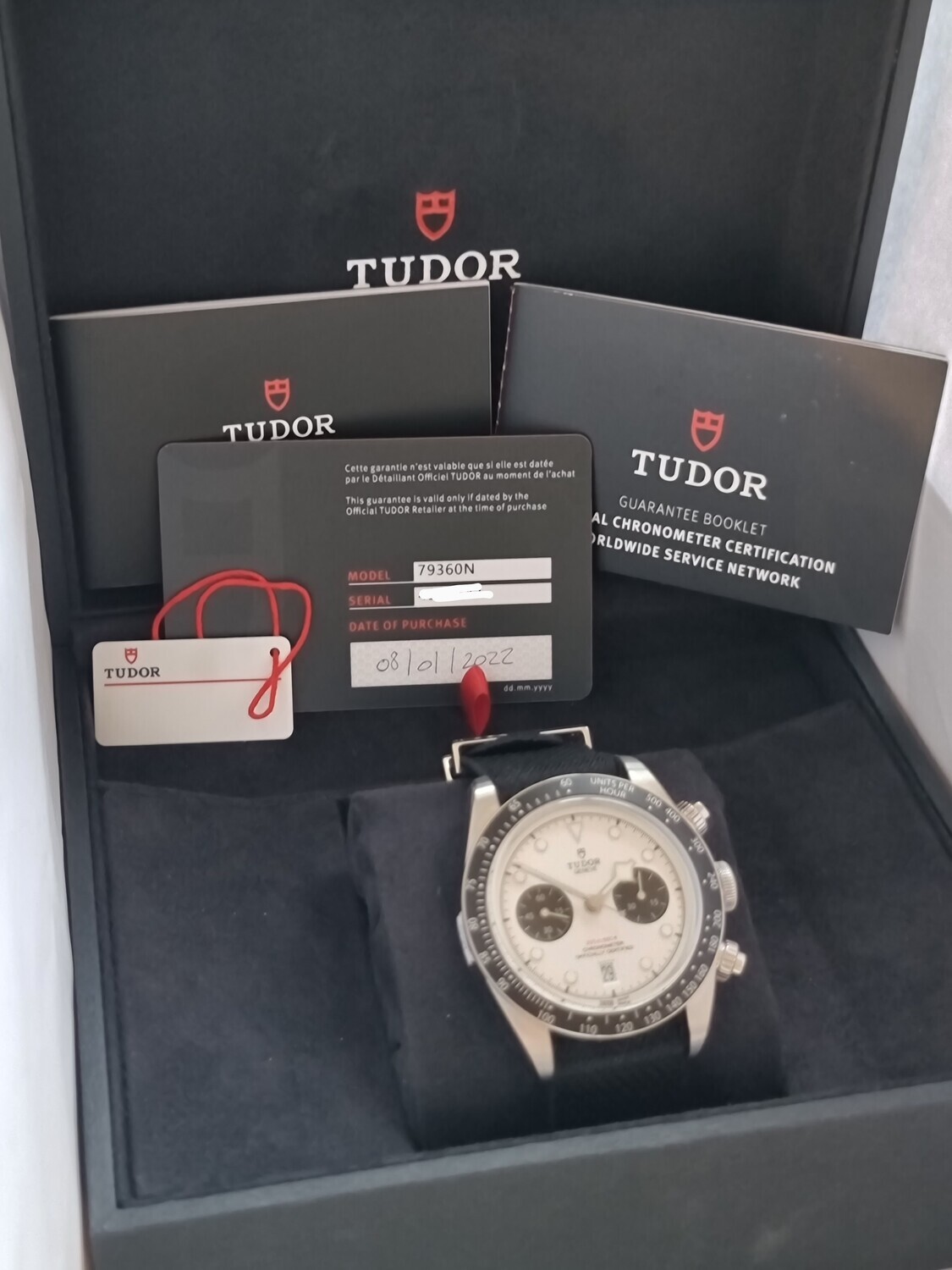 Tudor Black Bay Chrono 79360N, 2022 Panda Dial, Full Set, Exceptional Condition