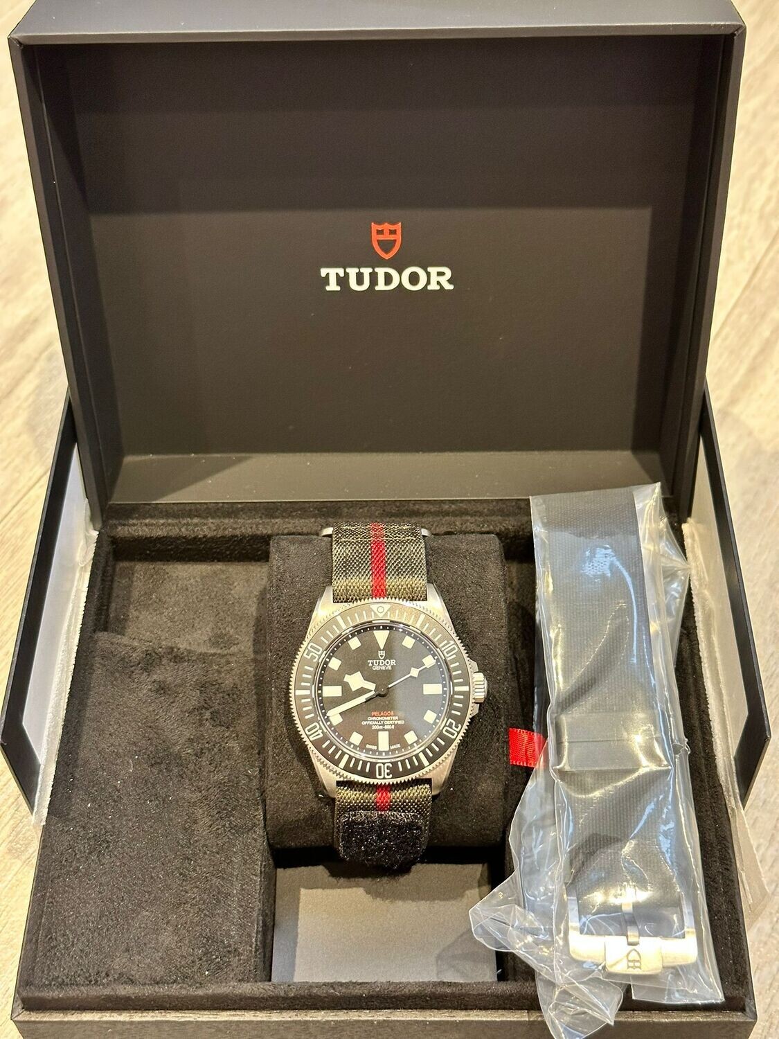 Tudor Pelagos FXD Black M25717N, New US Navy, 2023 Stickered Full Set