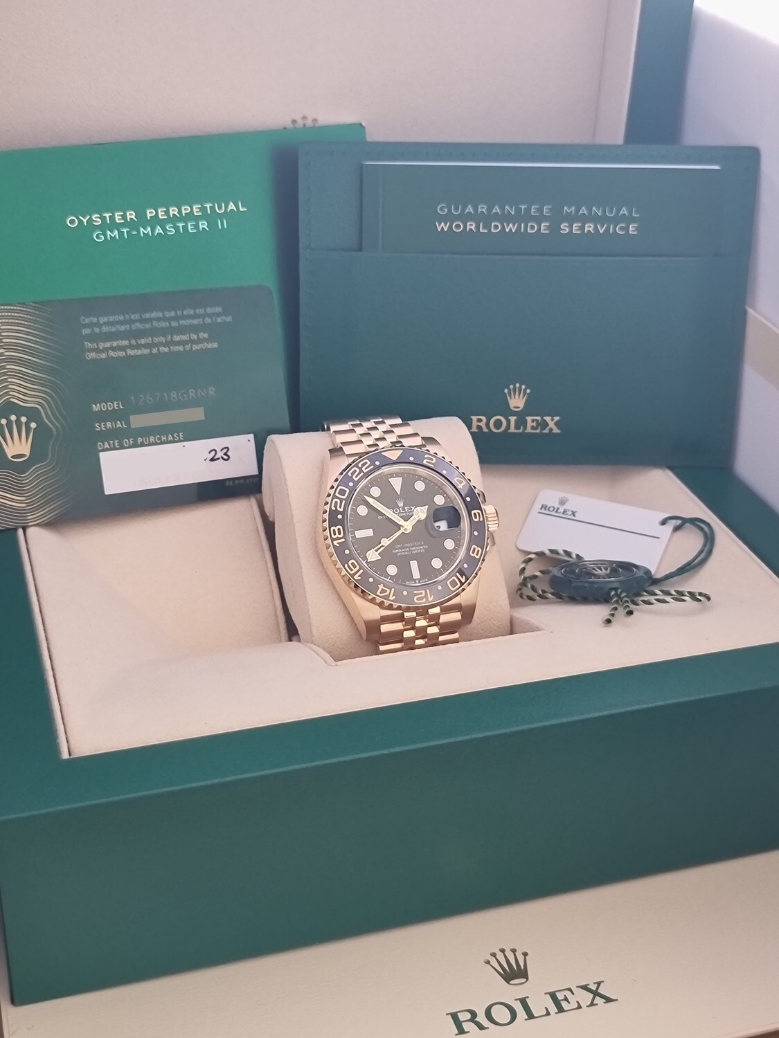 Rolex GMT Mater II 126718GRNR 2023, Full Set, New/Unworn, Some Stickers
