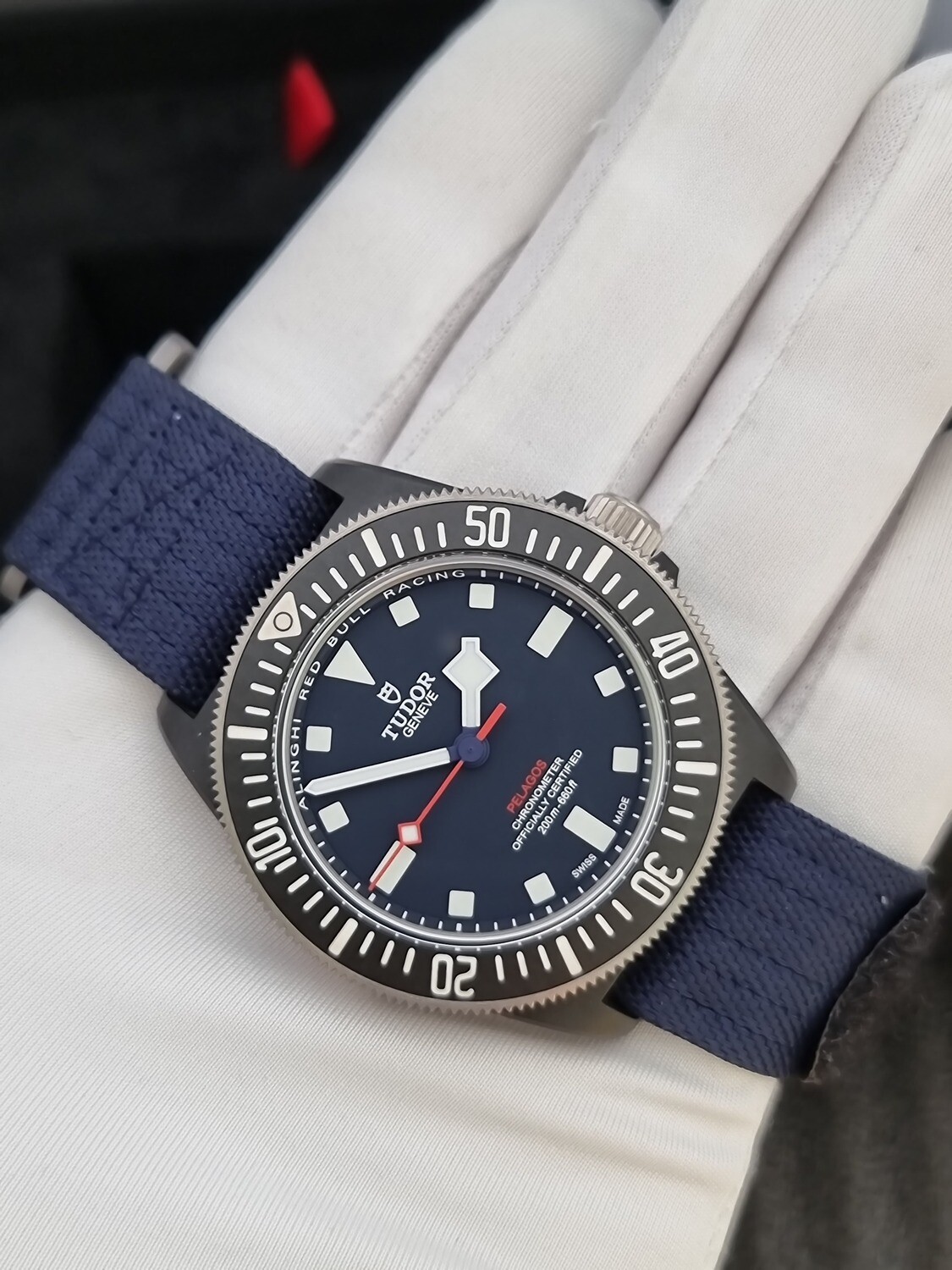 Tudor Pelagos FXD 25707, 2023 Full Set Unworn/Stickered, Alinghi Red bull Racing Edition