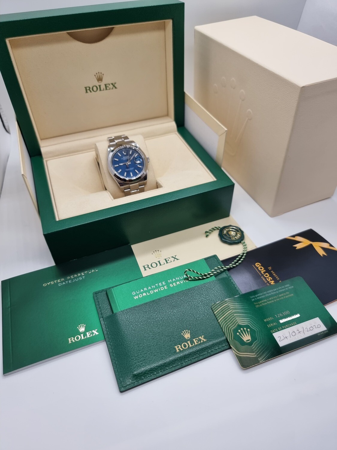 Rolex Datejust 126300 - 41mm Blue Dial - Full Set 2020 - Excellent Condition