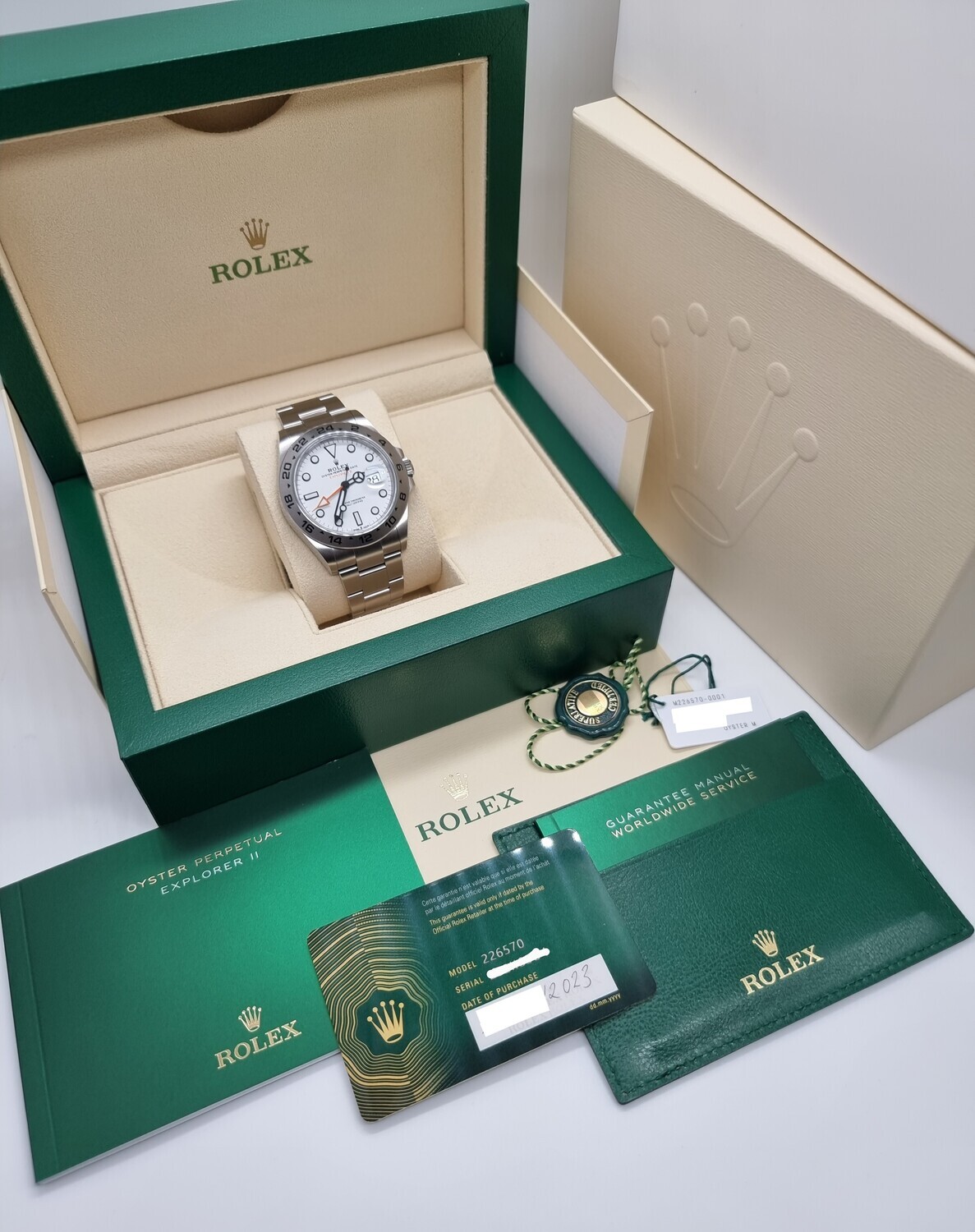 Rolex Explorer II 226570, 2023 Full Set, Excellent Condition