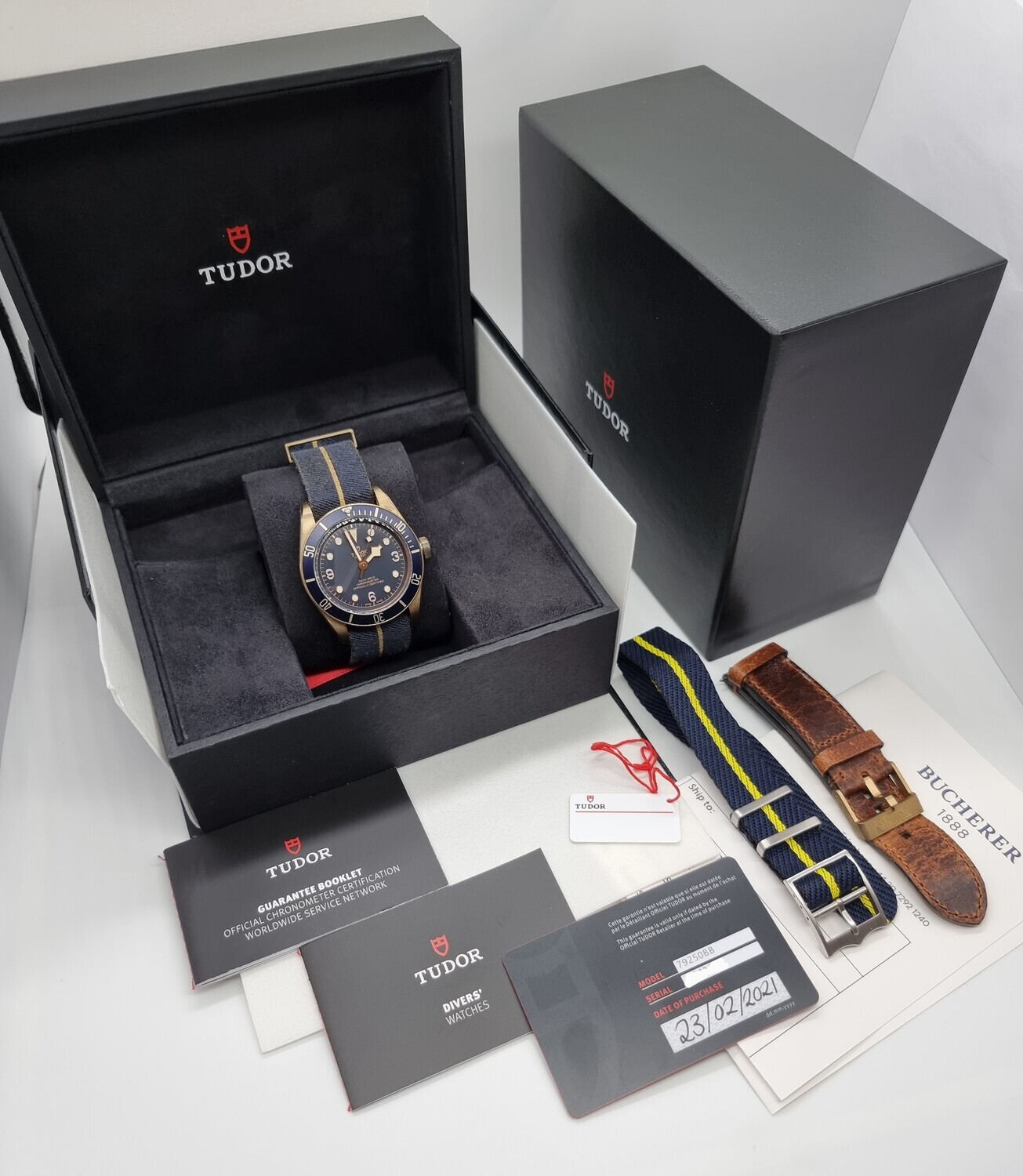 Tudor Heritage Black Bay 79250BB Bucherer Edition, 2021 Full Set