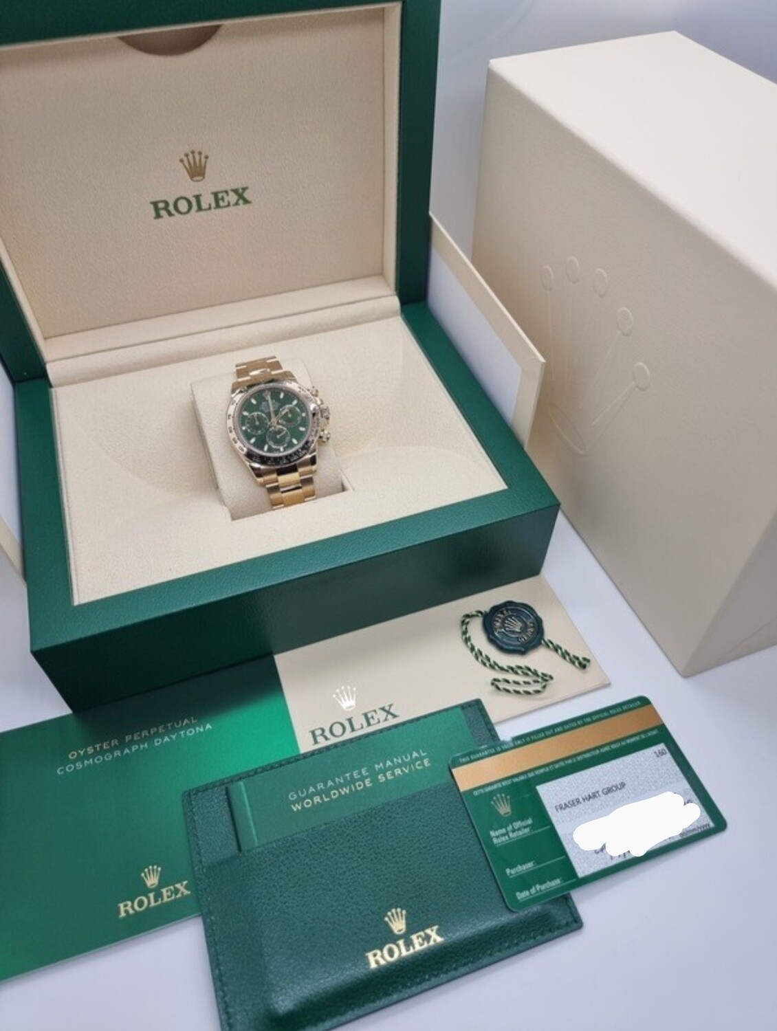 Rolex Daytona 116508 Green Dial &#39;John Mayer&#39; - 2019 Full Set, Now Discontinued