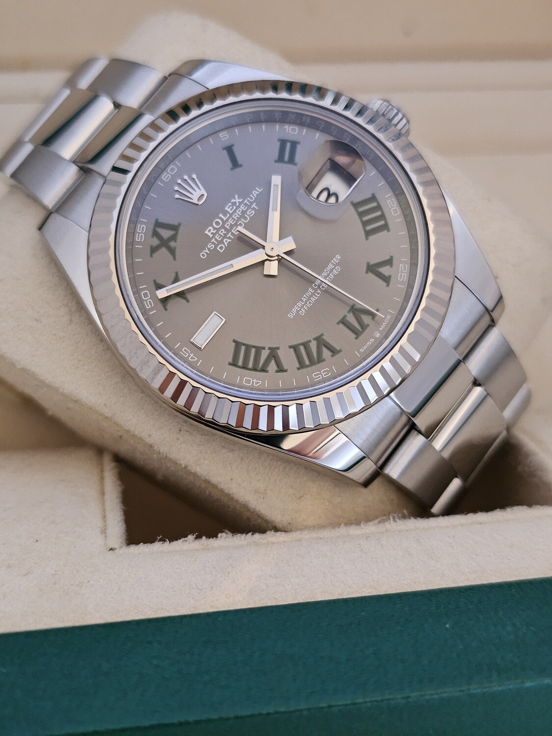 Rolex Datejust 126334 41mm, 2022 Full Set Wimbledon Dial, Exceptional Condition