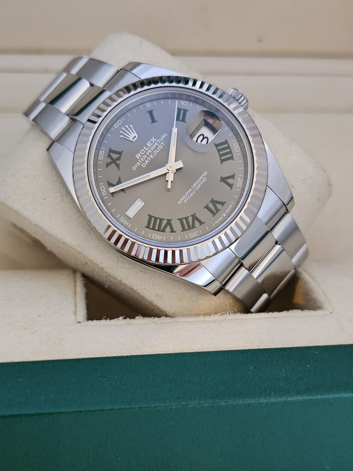 Rolex Datejust 126334 41mm, 2022 Full Set Wimbledon Dial, Exceptional Condition