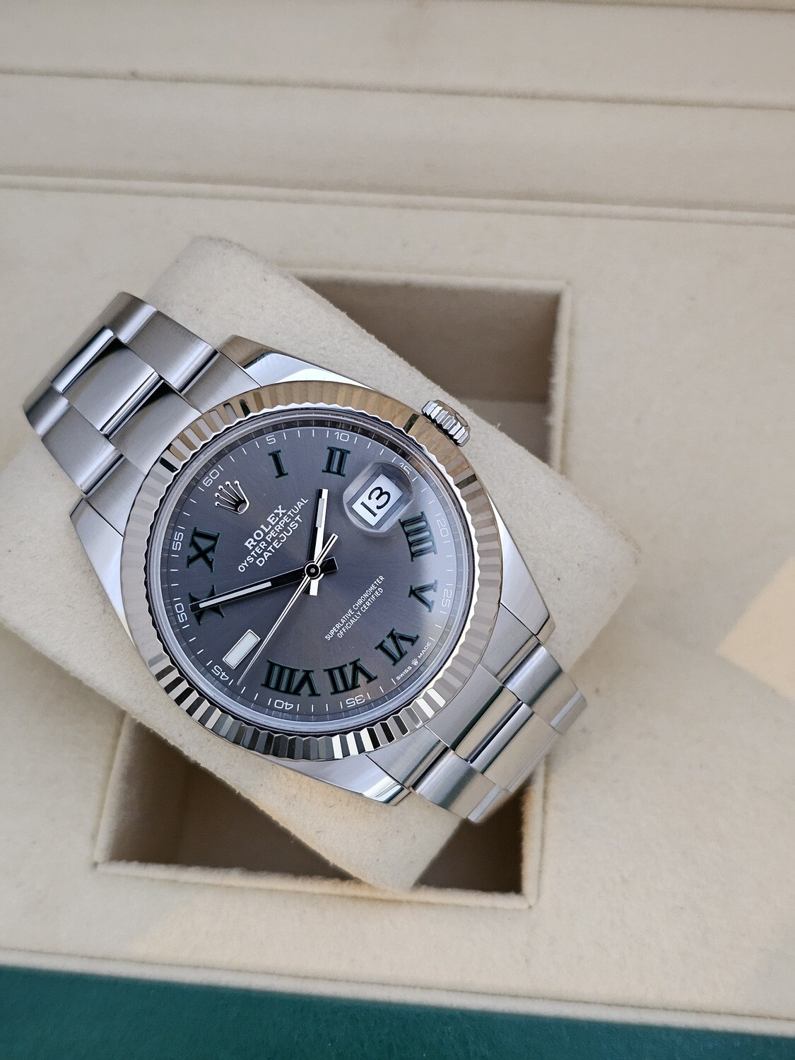 Rolex Datejust 126334 41mm, 2022 Full Set Wimbledon Dial, Exceptional Condition