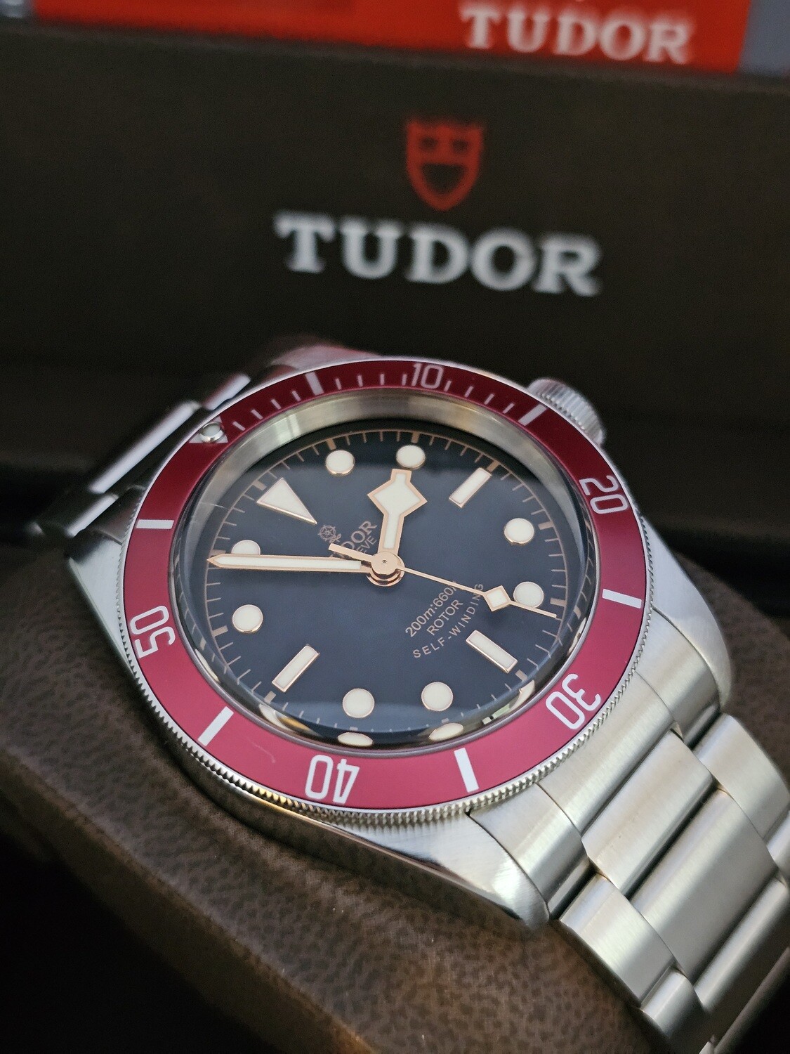 Tudor Black Bay 79220R ETA Red Bezel, 2014 Full Set, Excellent Condition