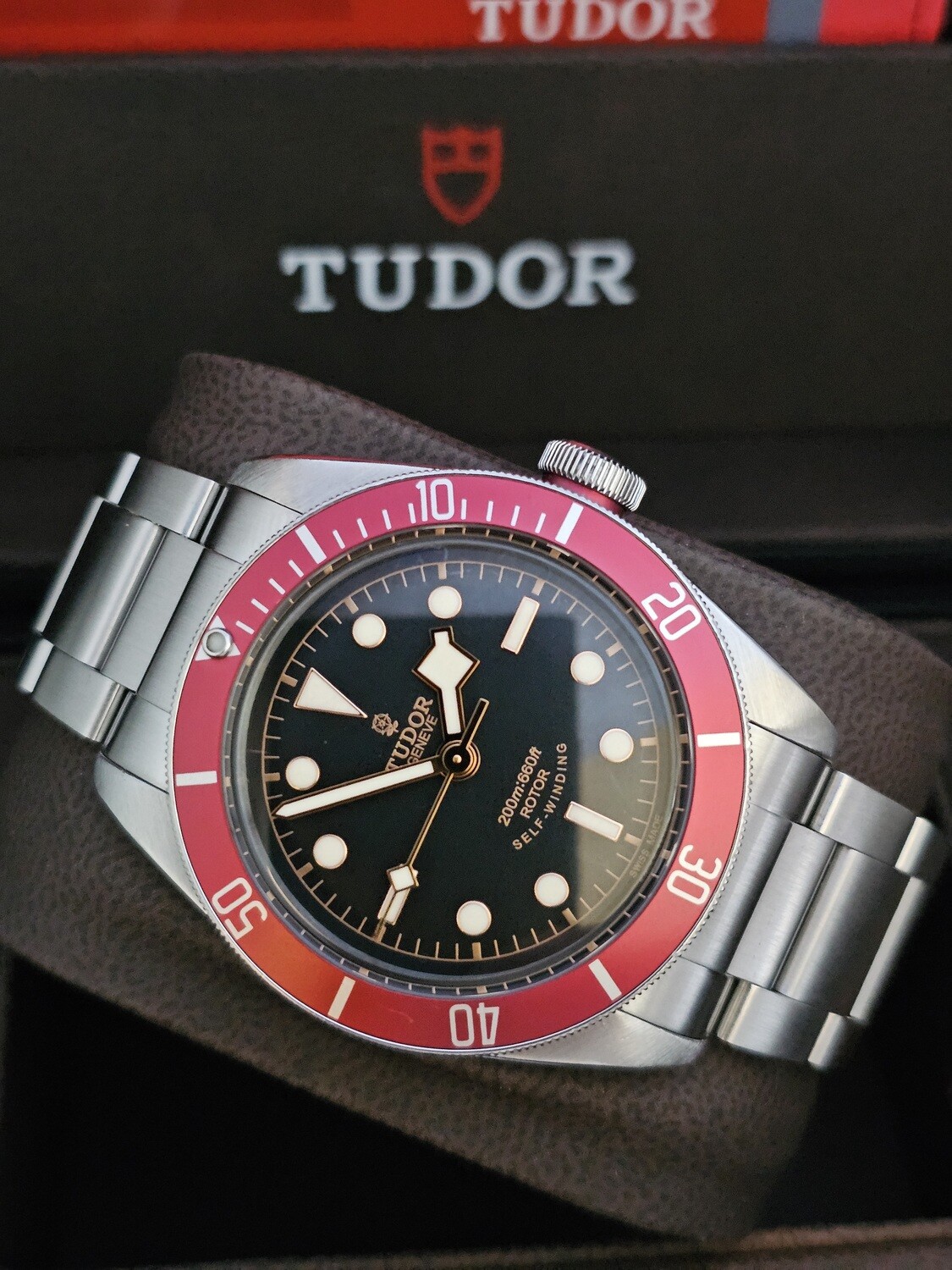 Tudor Black Bay 79220R ETA Red Bezel, 2014 Full Set, Excellent Condition