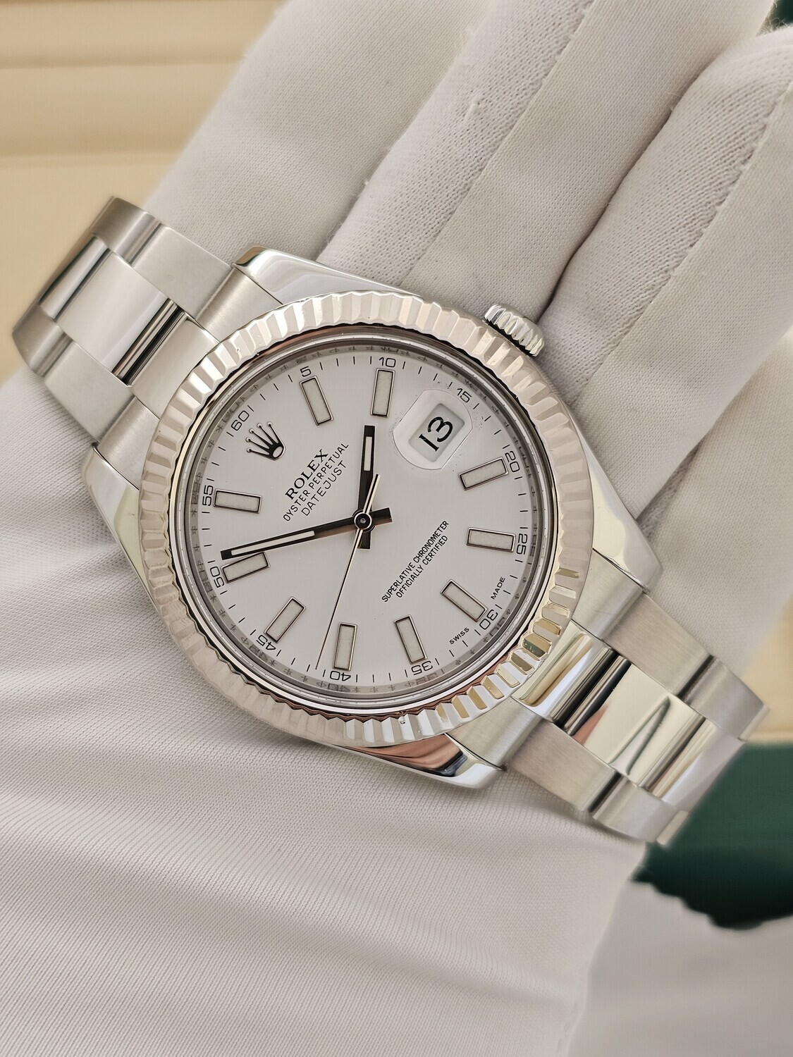 Rolex Datejust II 116334, 2017 Full Set, White Dial