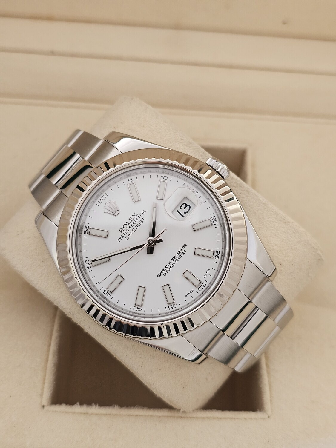 Rolex Datejust II 116334, 2017 Full Set, White Dial
