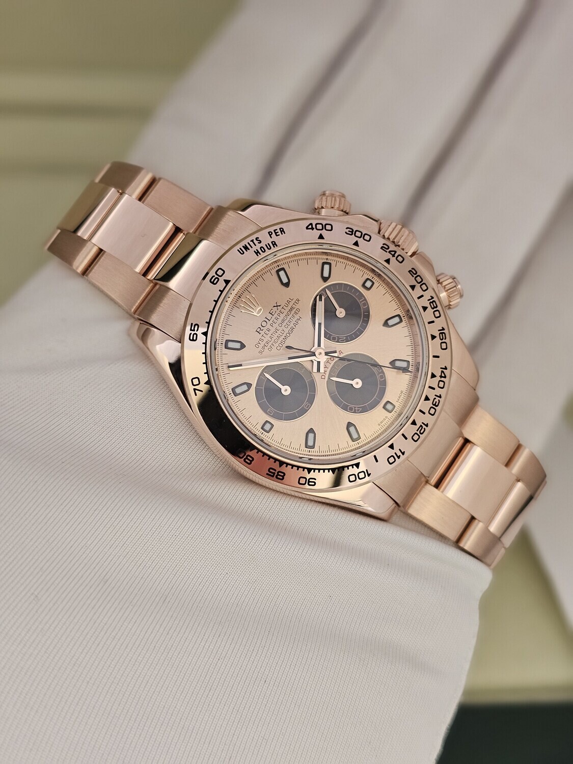 Rolex Daytona 116505, Rose Gold 2014 Full Set, 2018 Rolex Service Card