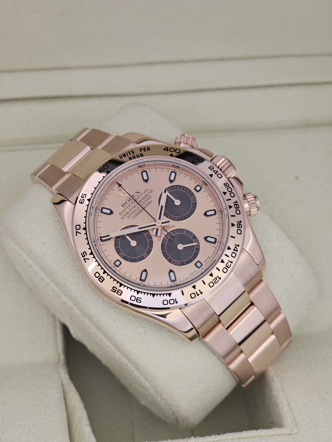 Rolex Daytona 116505, Rose Gold 2014 Full Set, 2018 Rolex Service Card