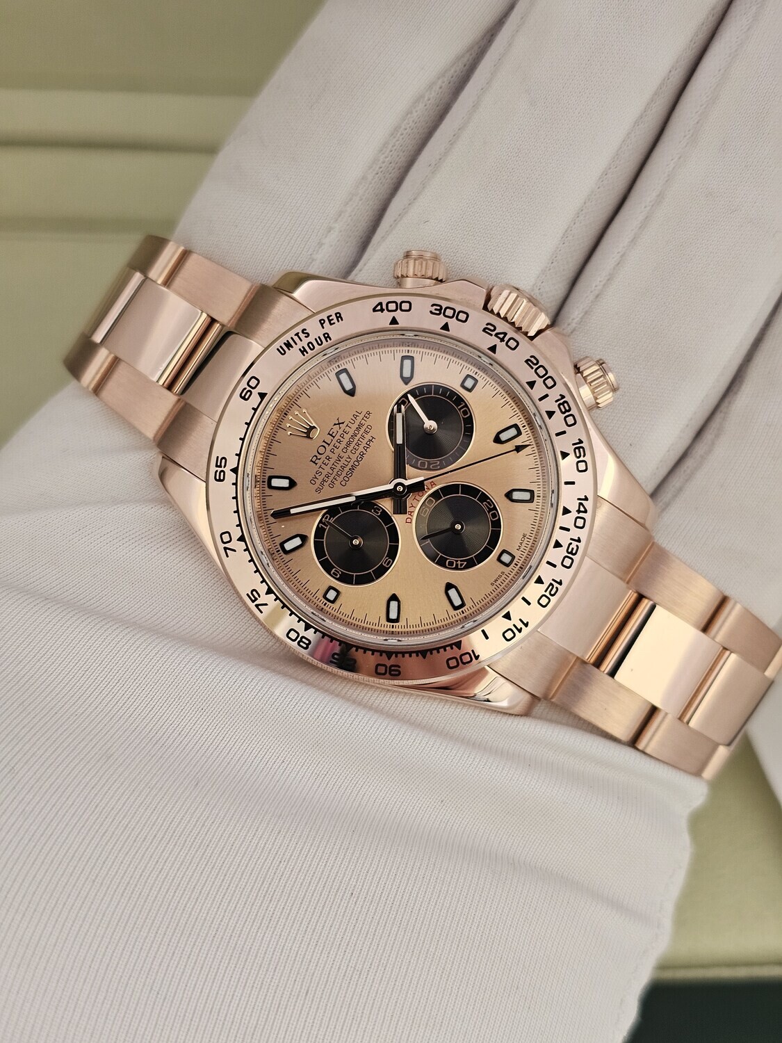 Rolex Daytona 116505, Rose Gold 2014 Full Set, 2018 Rolex Service Card