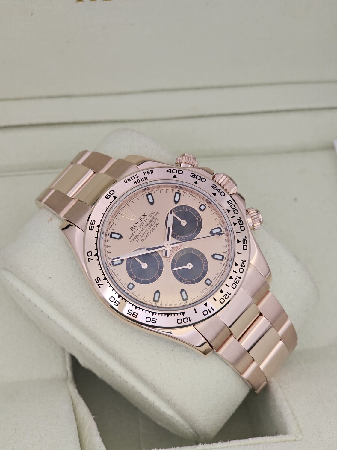 Rolex Daytona 116505, Rose Gold 2014 Full Set, 2018 Rolex Service Card