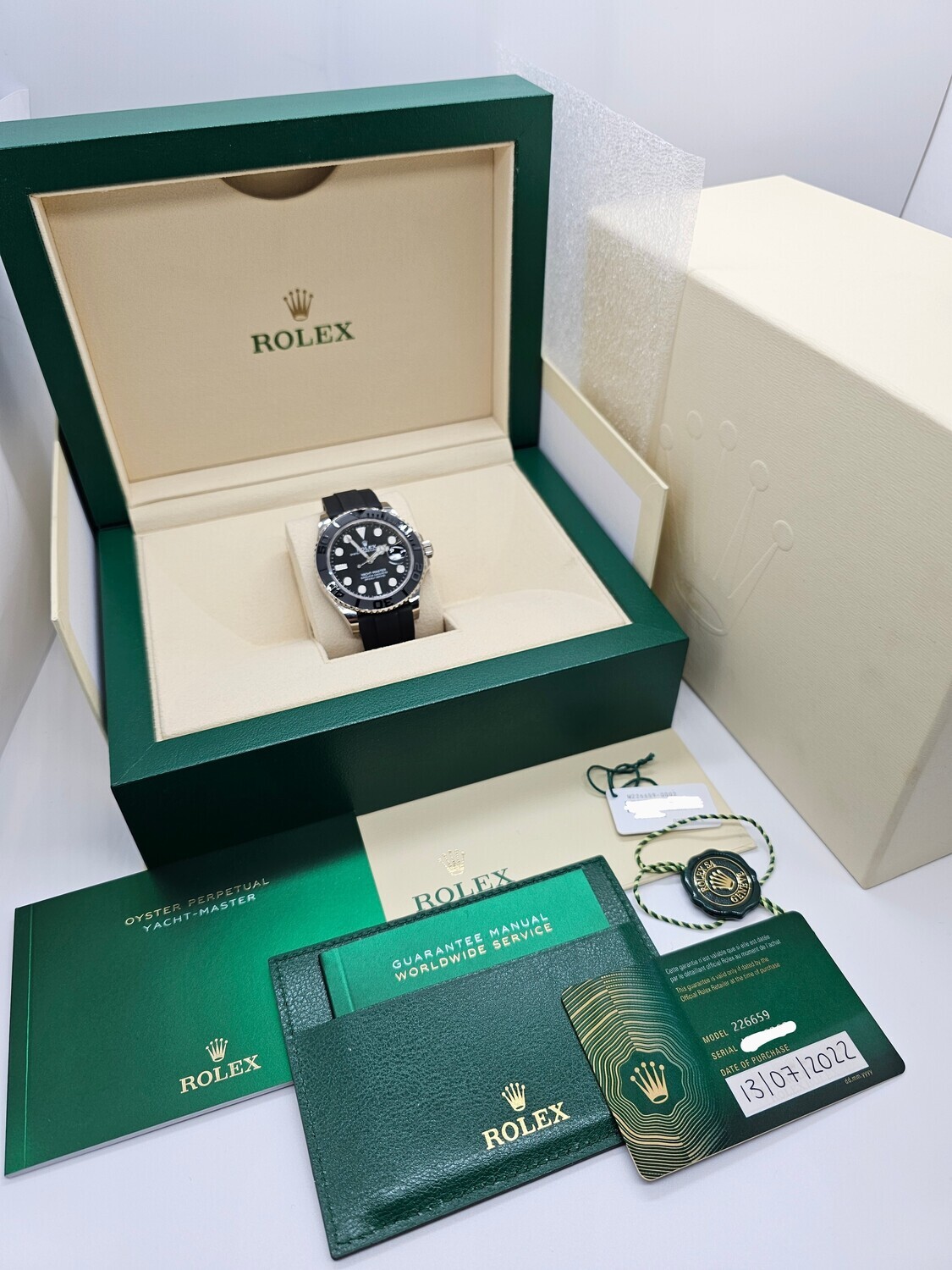 Rolex Yacht-Master 42mm 226659, 18K White Gold, 2022 Full Set