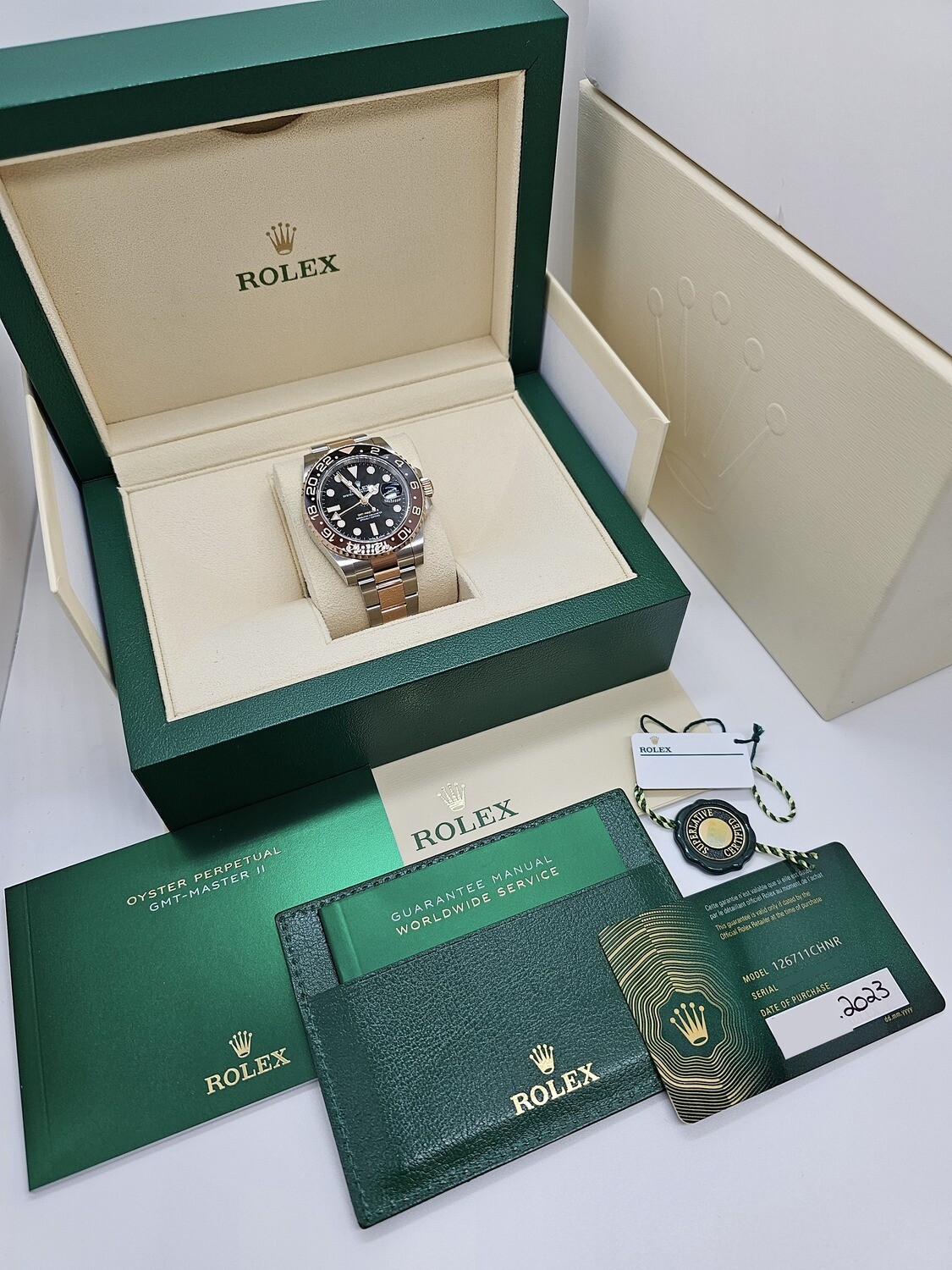 Rolex GMT Mater II 126711CHNR &#39;Rootbeer&#39; 2023 Full Set
