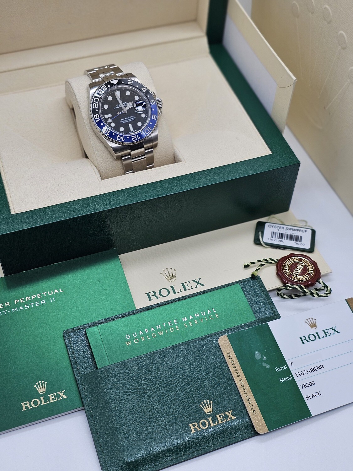Rolex Watch GMT Master II BATMAN 2015 Full Set Ref 116710BLNR
