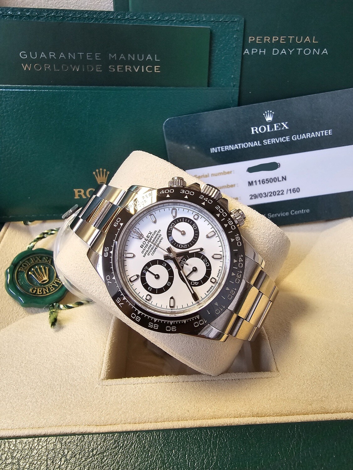 Rolex Daytona 116500LN Panda - 2017 with 2022 Rolex Service