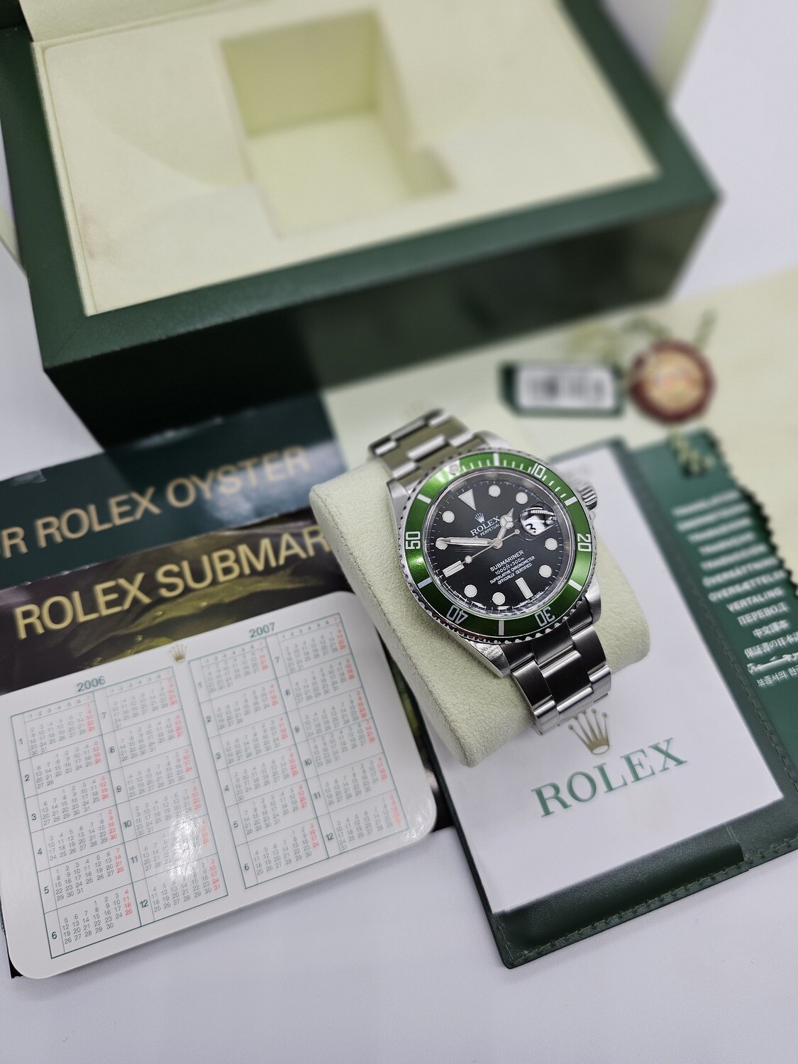 Rolex Submariner 16610LV Kermit 2006 Full Set