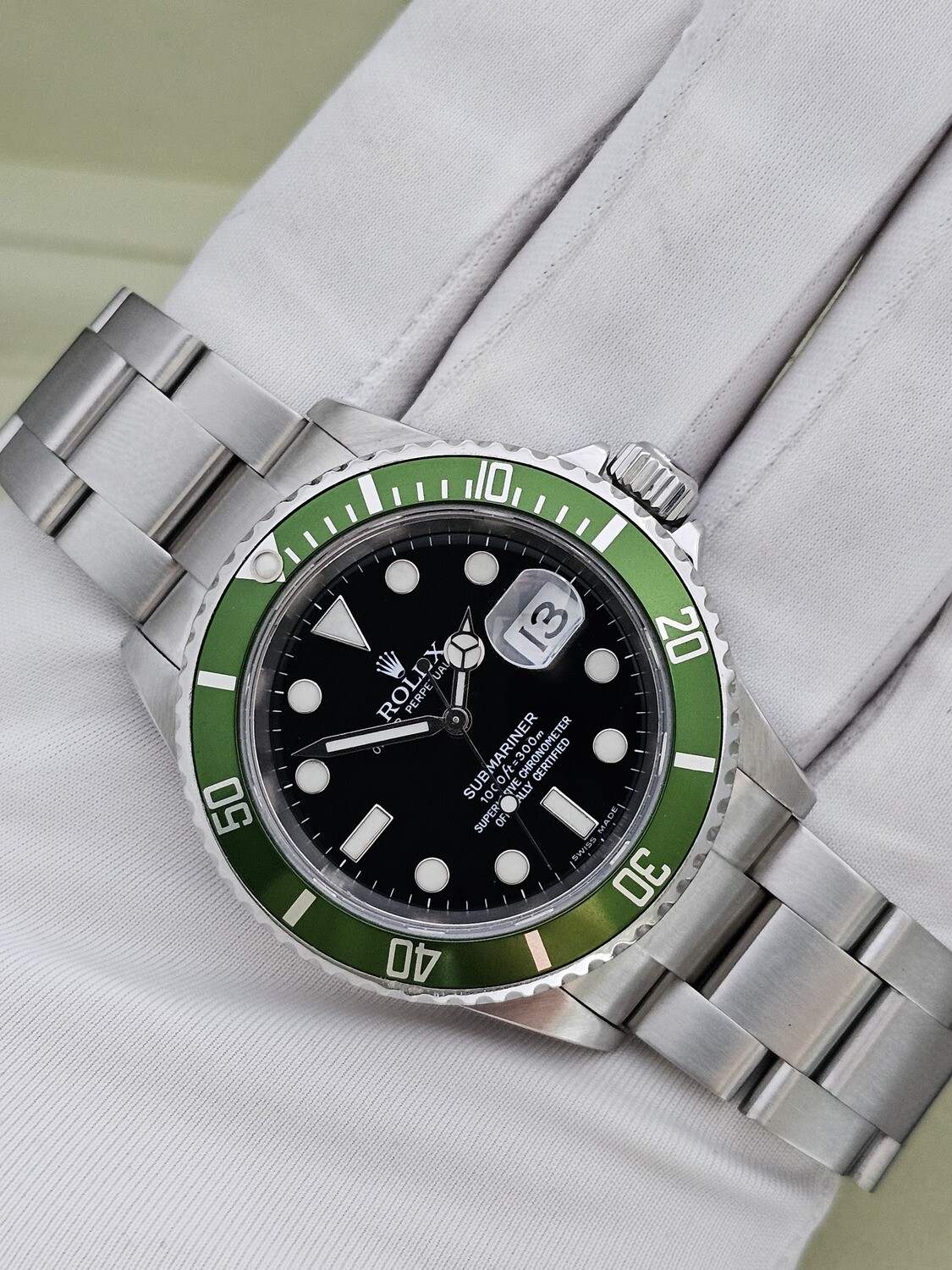 Rolex Submariner 16610LV Kermit 2006 Full Set
