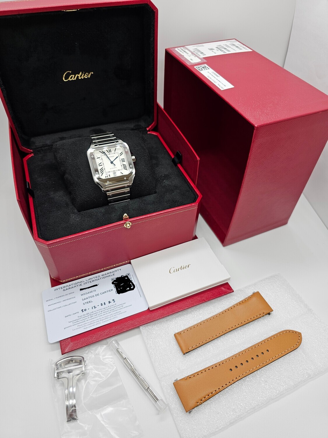 Cartier Santos De Cartier Large 2023 Full Set New/Unworn