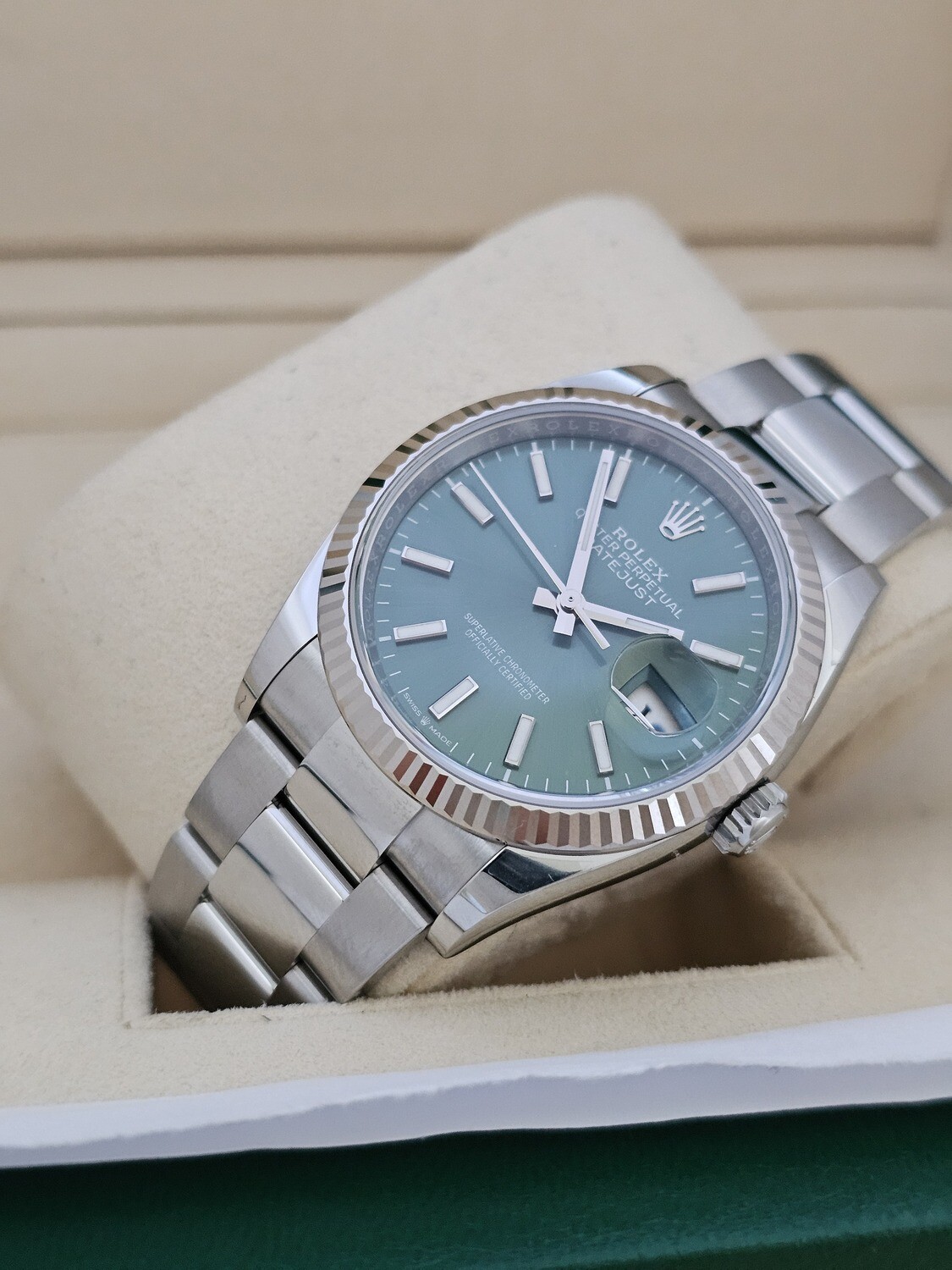 Rolex Datejust 126234 36mm - 2024 Mint Green Dial - Full Set Unworn