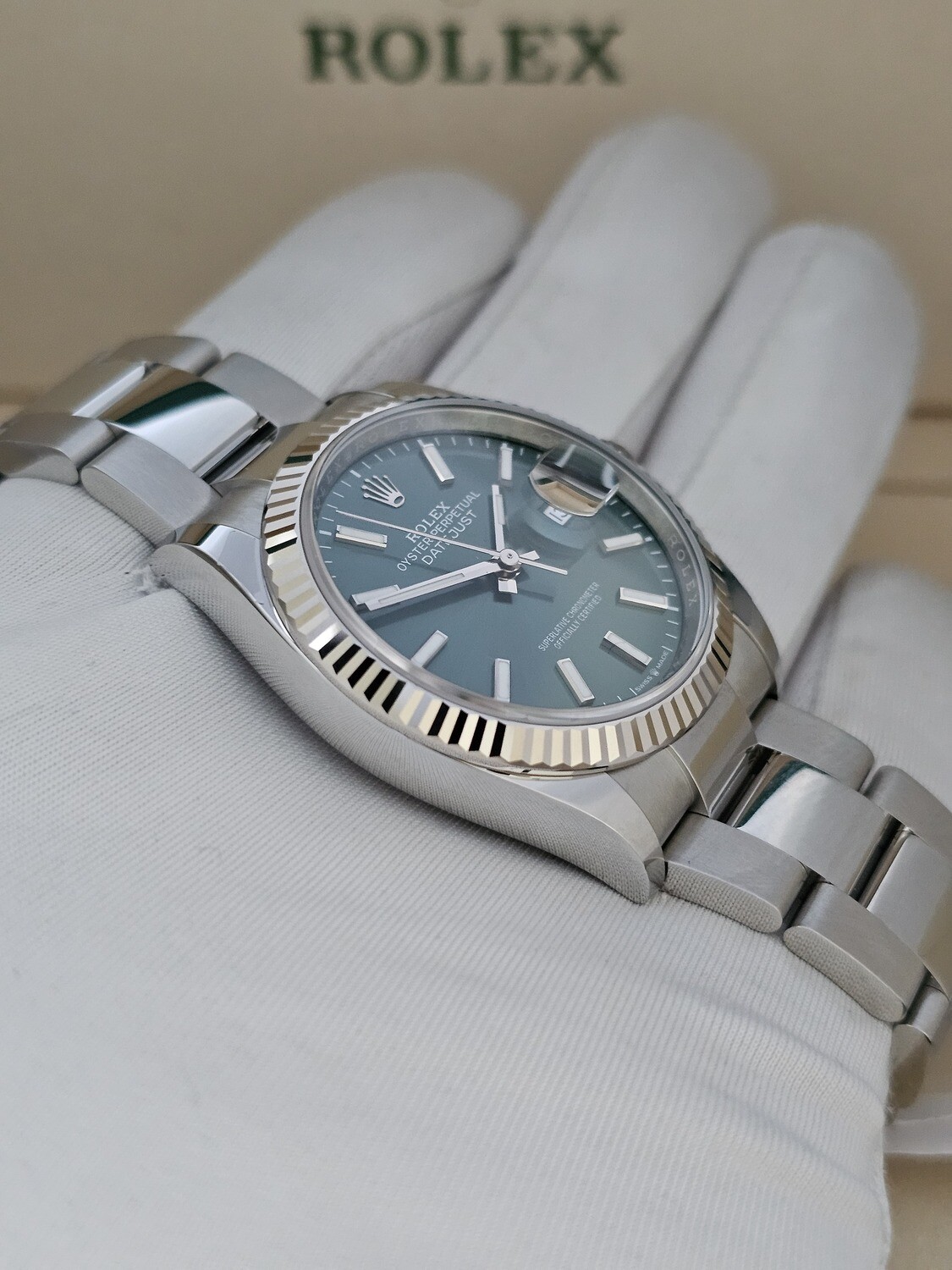 Rolex Datejust 126234 36mm - 2024 Mint Green Dial - Full Set Unworn